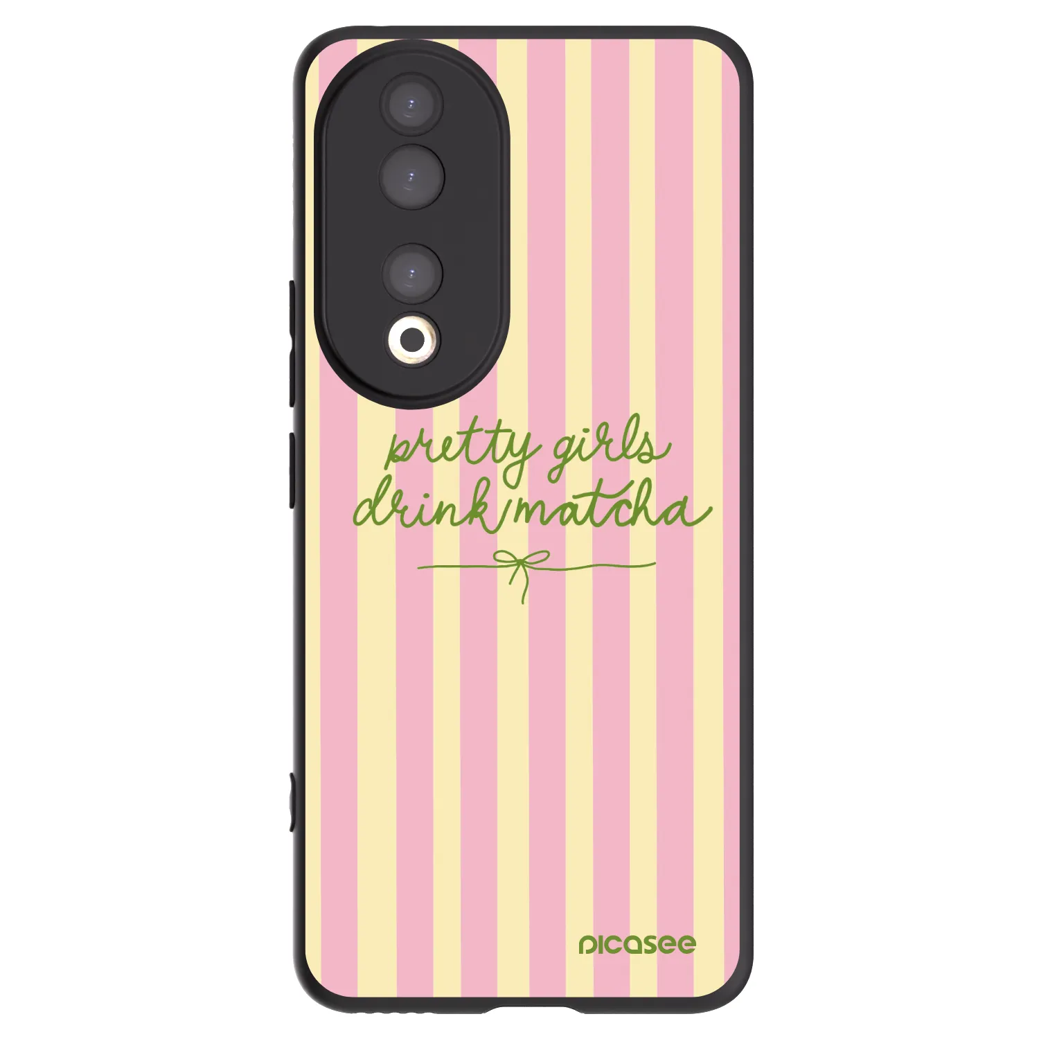 Picasee silikonowe czarne etui na Honor 90 5G - Pretty matcha