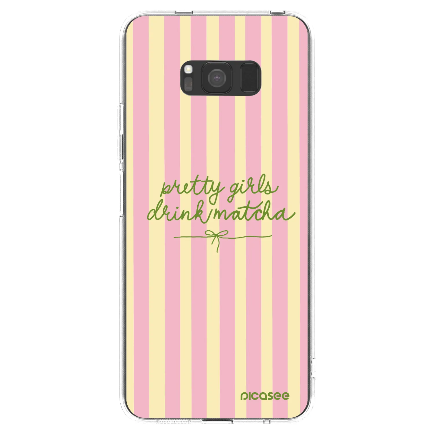 Picasee silikonowe przeźroczyste etui na Samsung Galaxy S8 G950F - Pretty matcha