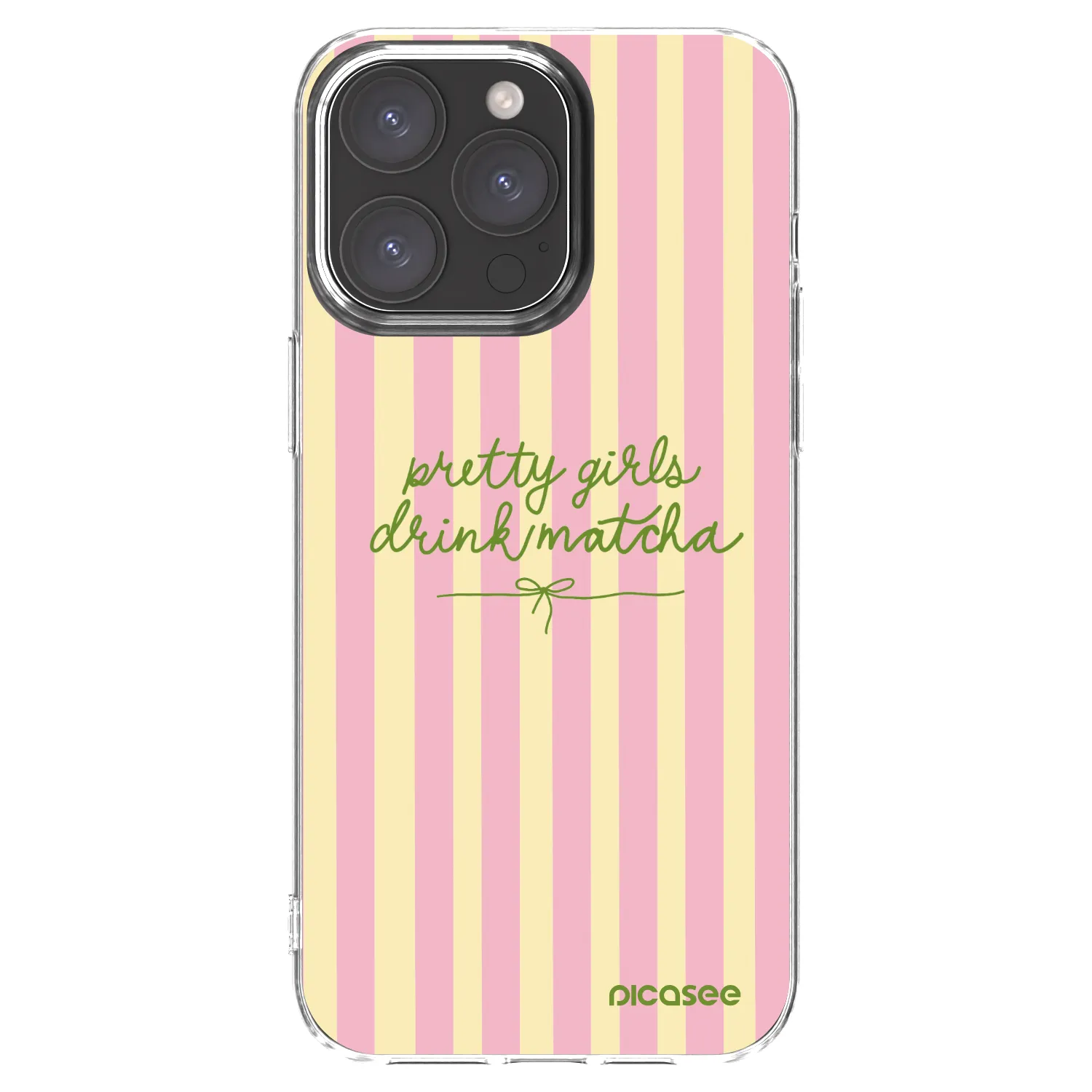 Picasee silikonowe przeźroczyste etui na Apple iPhone 15 Pro Max - Pretty matcha