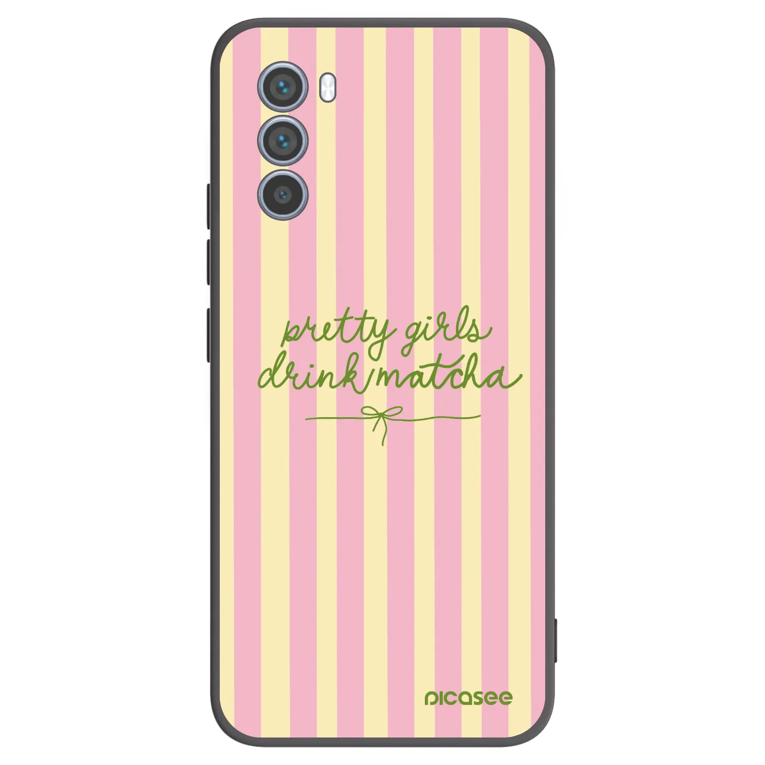 Picasee silikonowe czarne etui na Motorola Moto G62 - Pretty matcha