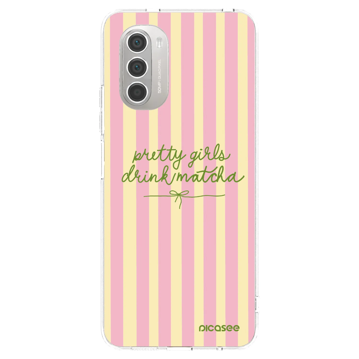 Picasee silikonowe przeźroczyste etui na Motorola Moto G51 - Pretty matcha