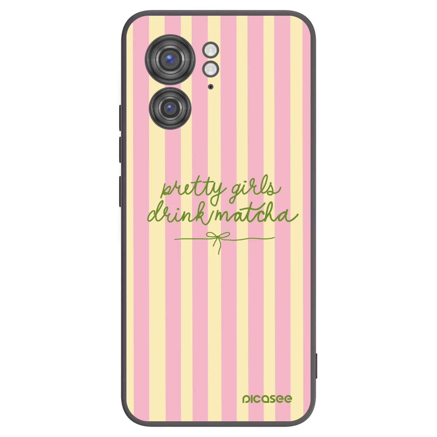Picasee silikonowe czarne etui na Motorola Edge 40 - Pretty matcha