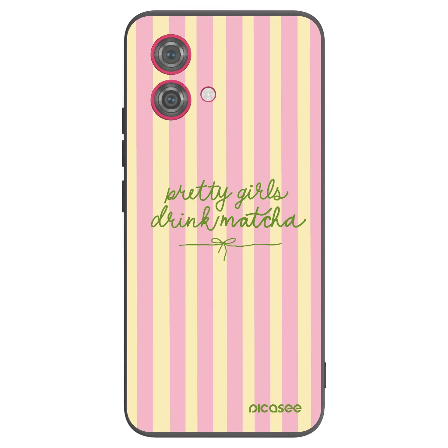 Picasee silikonowe czarne etui na Motorola Moto G84 5G - Pretty matcha