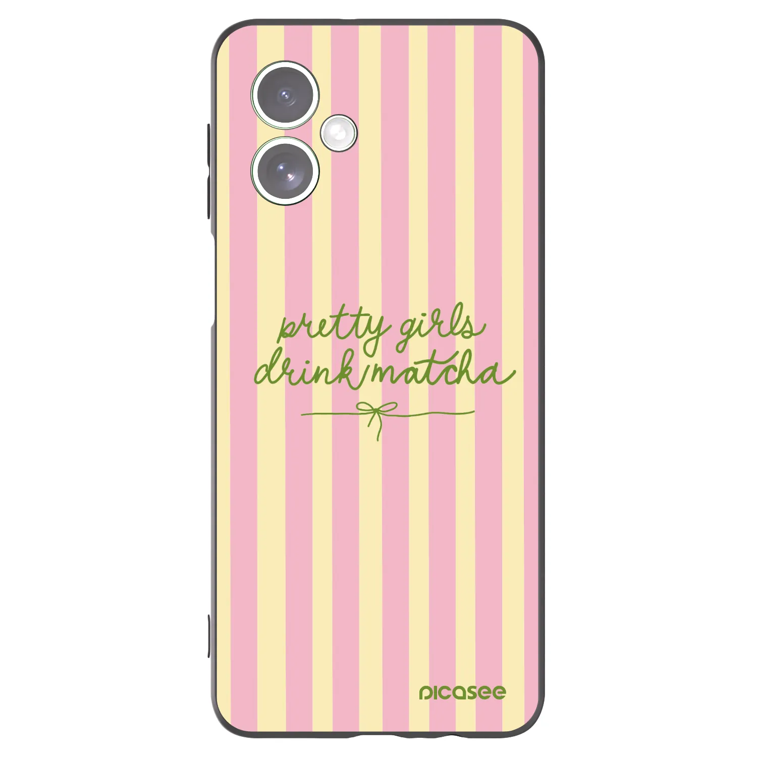 Picasee silikonowe czarne etui na Motorola Moto G54 5G - Pretty matcha