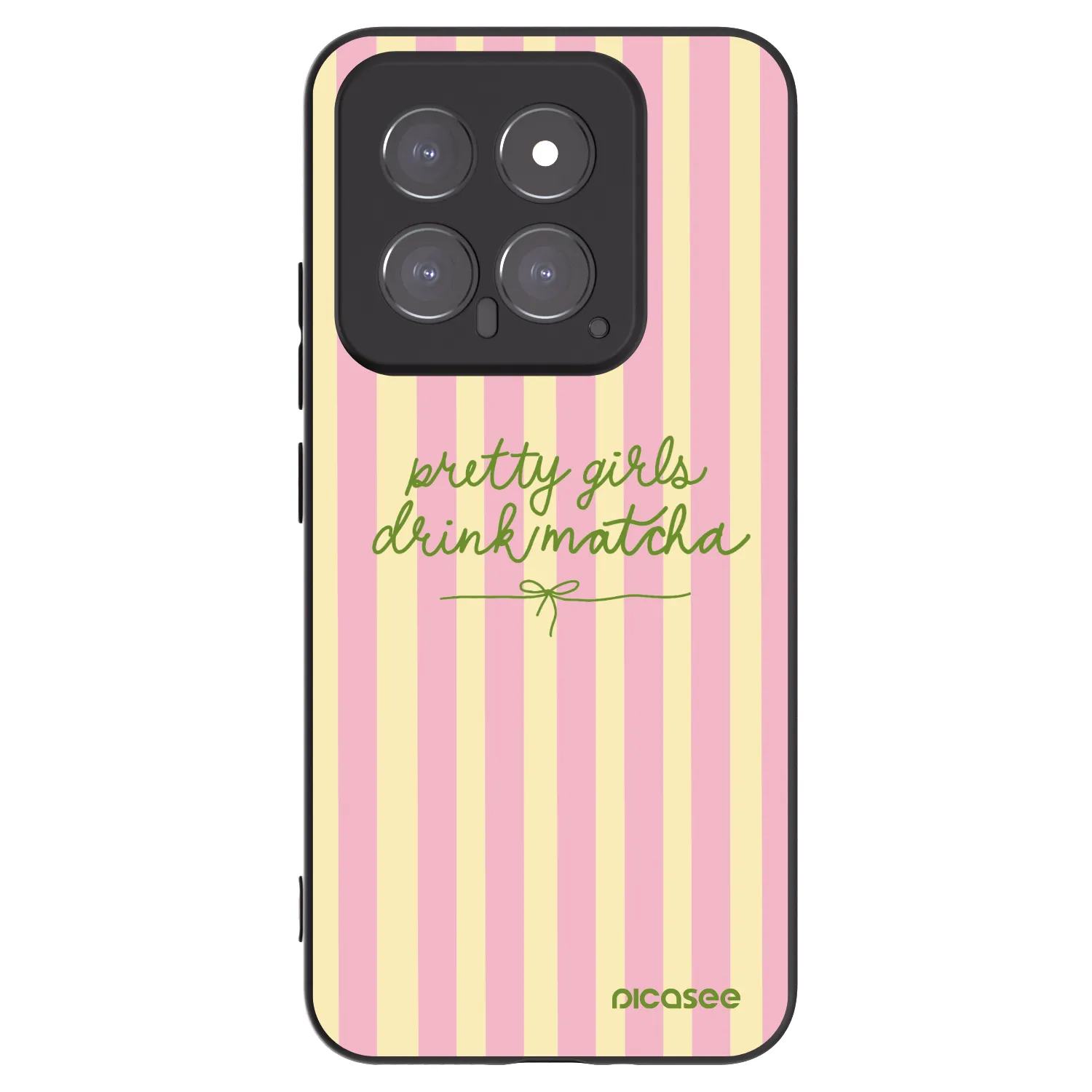 Picasee silikonowe czarne etui na Xiaomi 14 - Pretty matcha