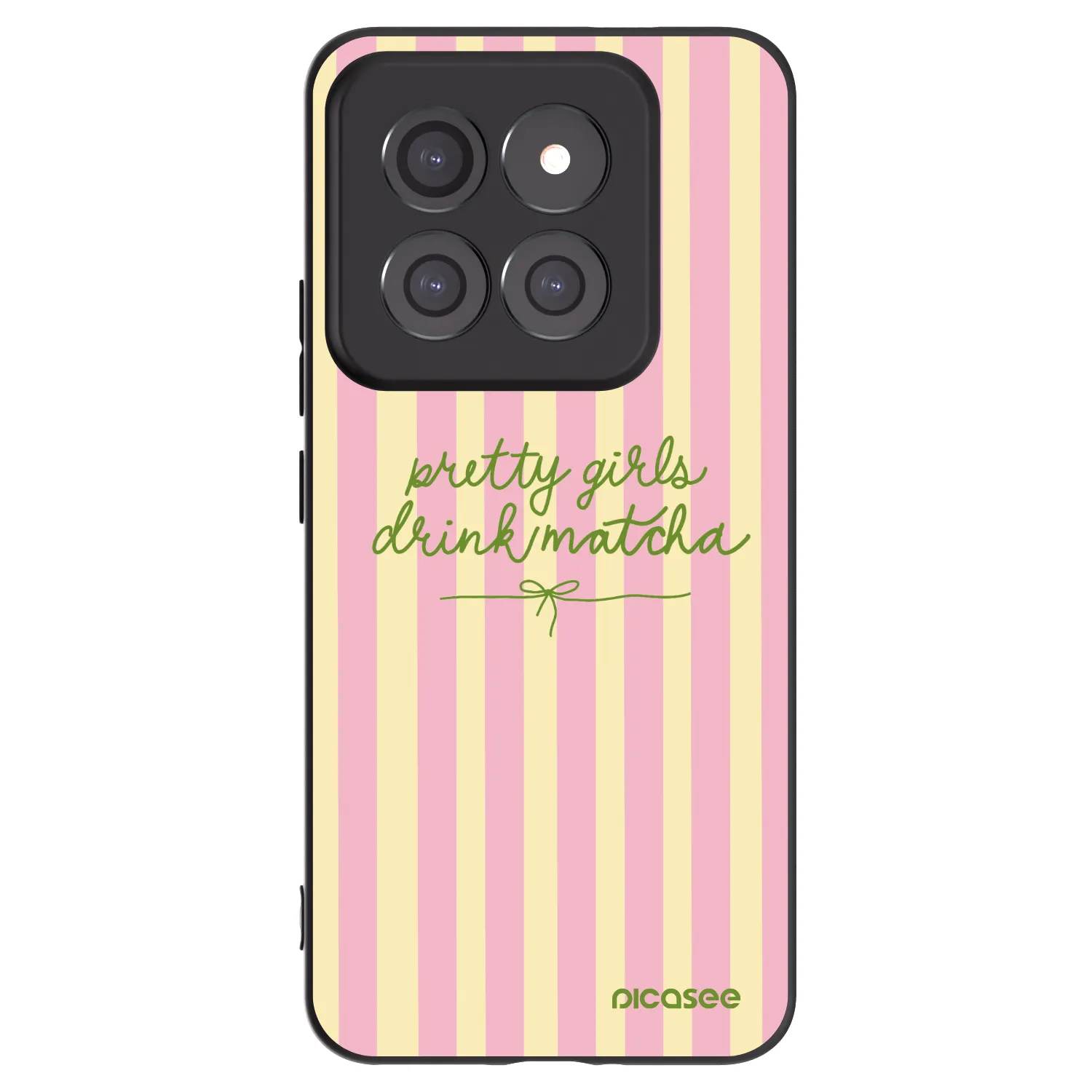 Picasee silikonowe czarne etui na Xiaomi 14 Pro - Pretty matcha
