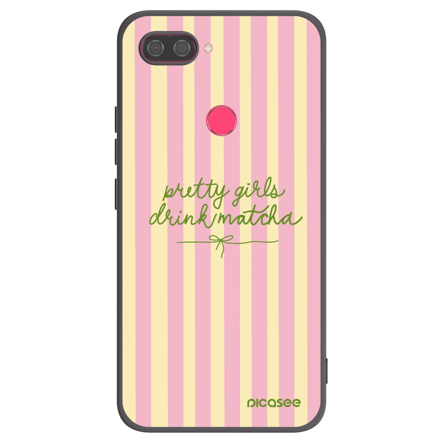 Picasee silikonowe czarne etui na Xiaomi Mi 8 Lite - Pretty matcha
