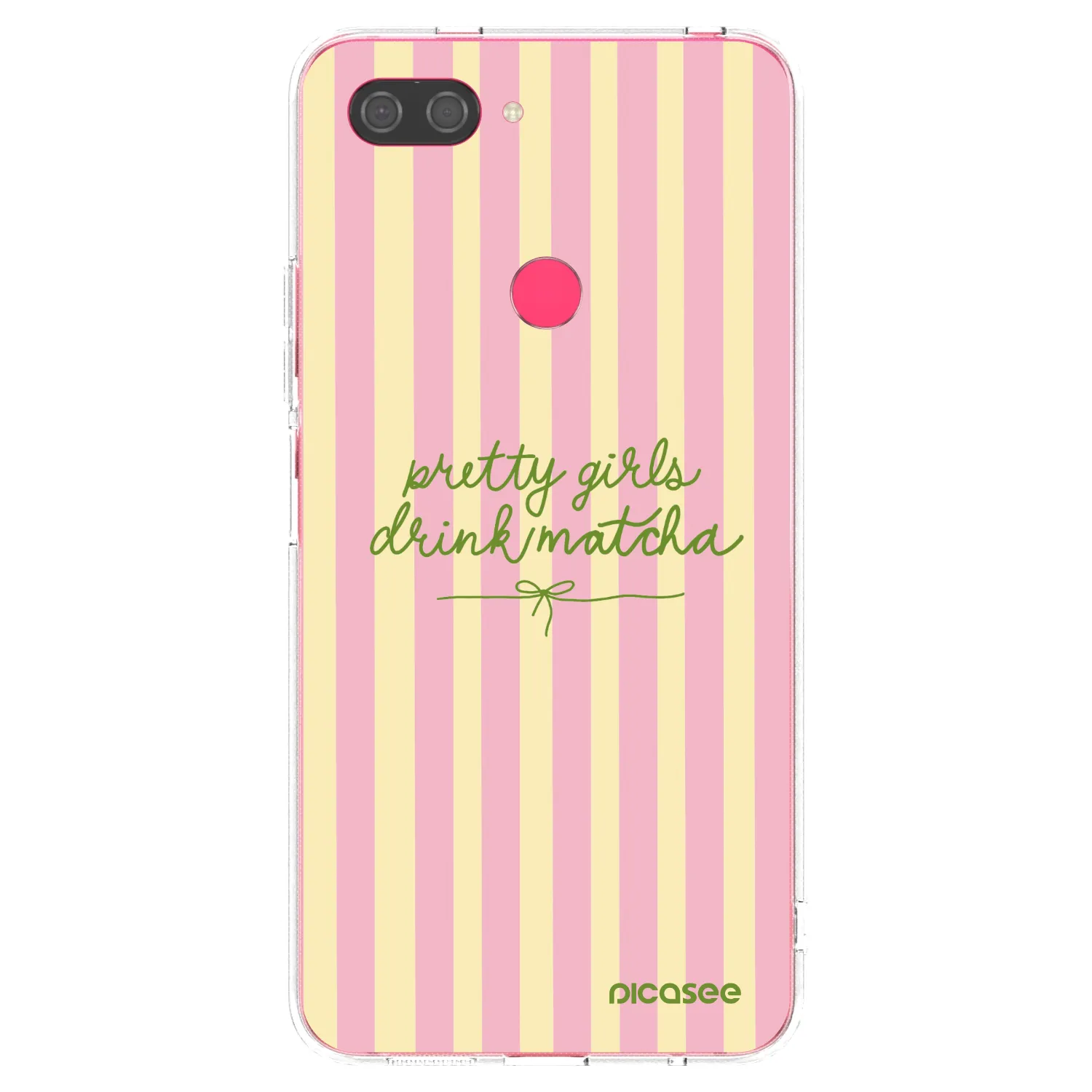 Picasee silikonowe przeźroczyste etui na Xiaomi Mi 8 Lite - Pretty matcha