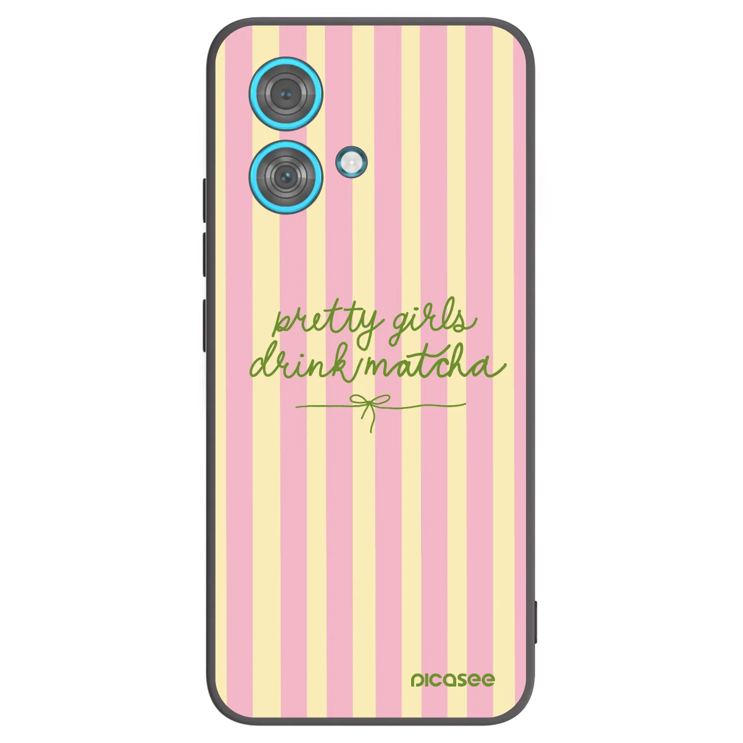 Picasee silikonowe czarne etui na Motorola Edge 40 Neo - Pretty matcha