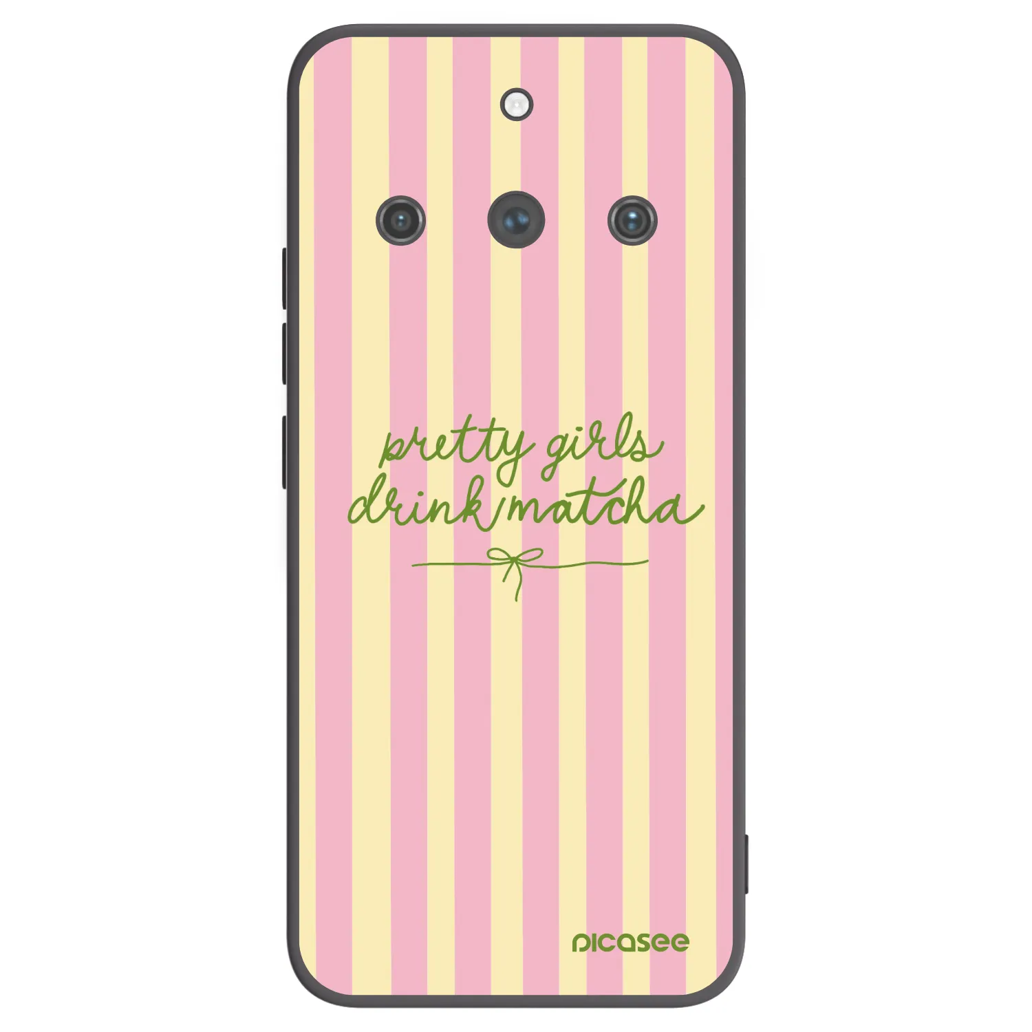 Picasee silikonowe czarne etui na Realme 11 Pro+ - Pretty matcha