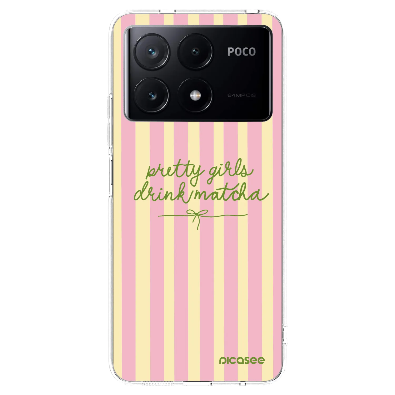 Picasee silikonowe przeźroczyste etui na Xiaomi Poco X6 Pro - Pretty matcha