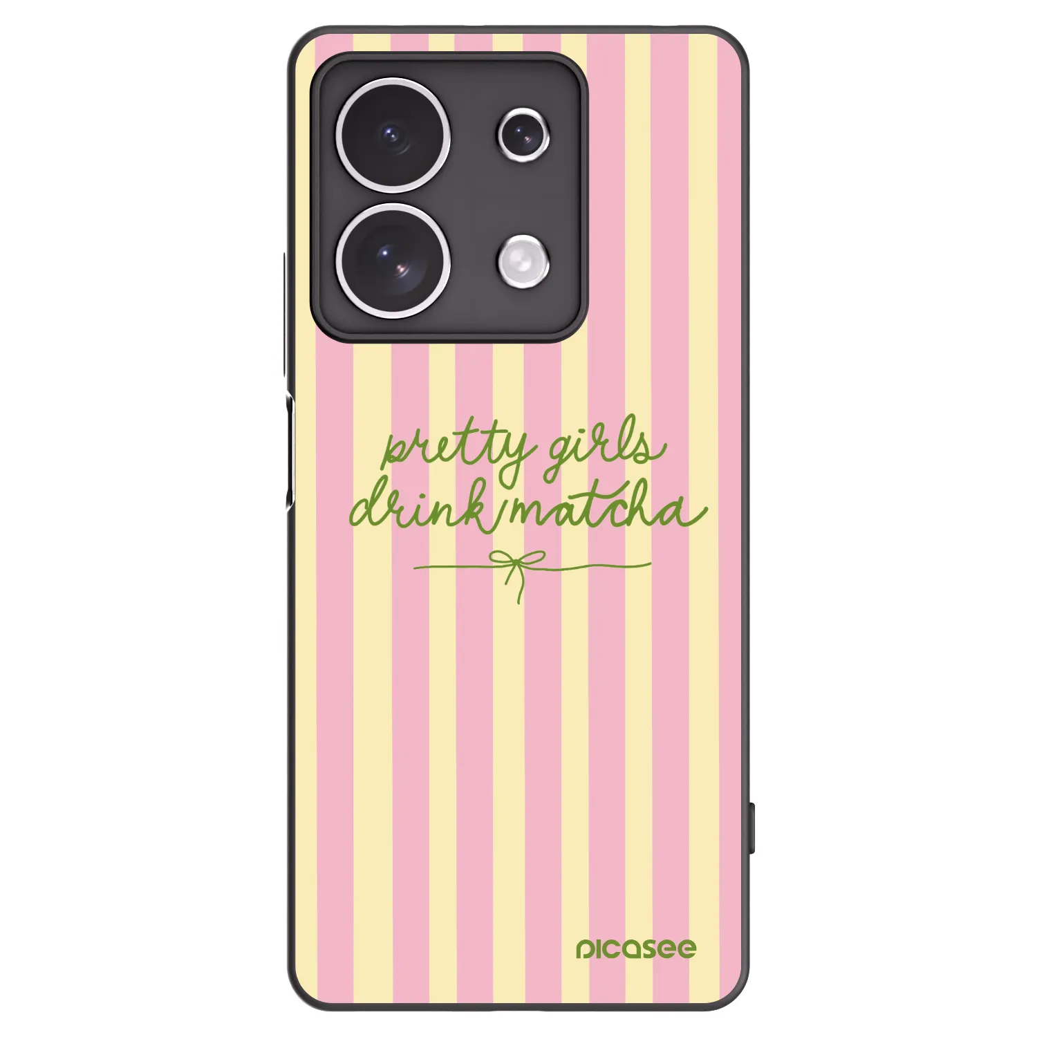 Picasee silikonowe czarne etui na Xiaomi Redmi Note 13 4G - Pretty matcha