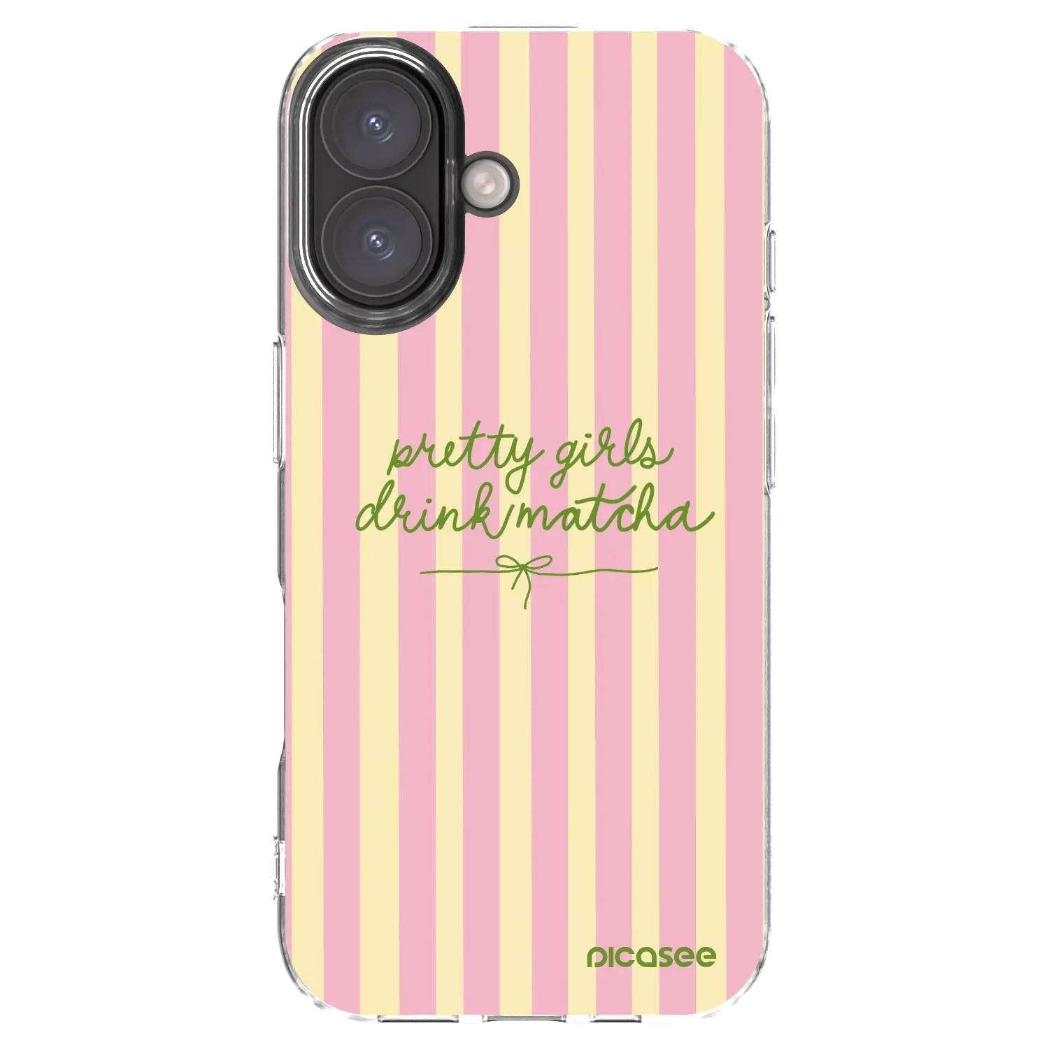 Picasee silikonowe przeźroczyste etui na Apple iPhone 16 - Pretty matcha