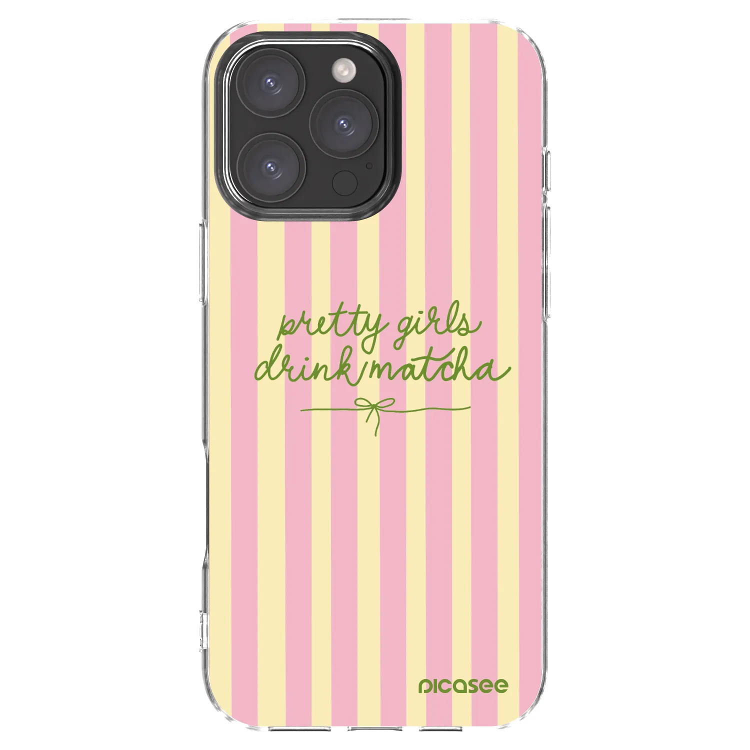 Picasee silikonowe przeźroczyste etui na Apple iPhone 16 Pro Max - Pretty matcha