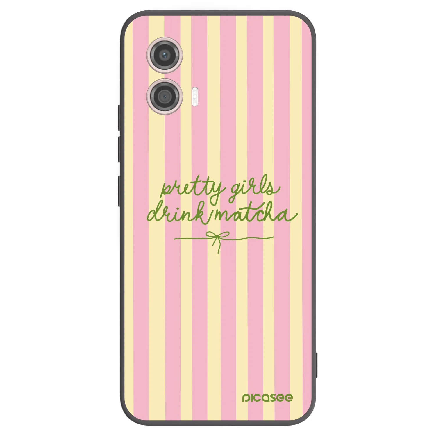 Picasee silikonowe czarne etui na Motorola Moto G53 5G - Pretty matcha