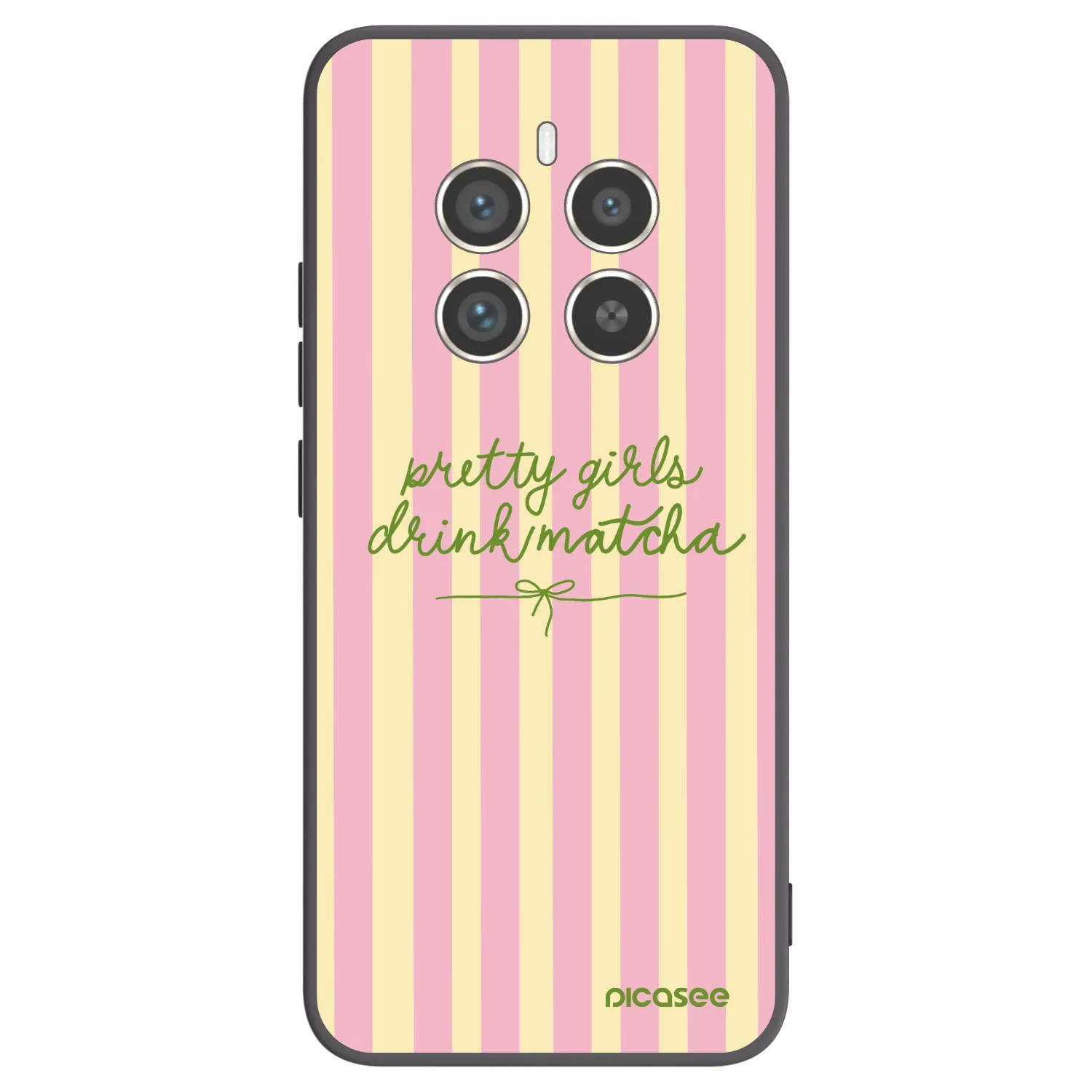Picasee silikonowe czarne etui na Realme 12 Pro 5G - Pretty matcha