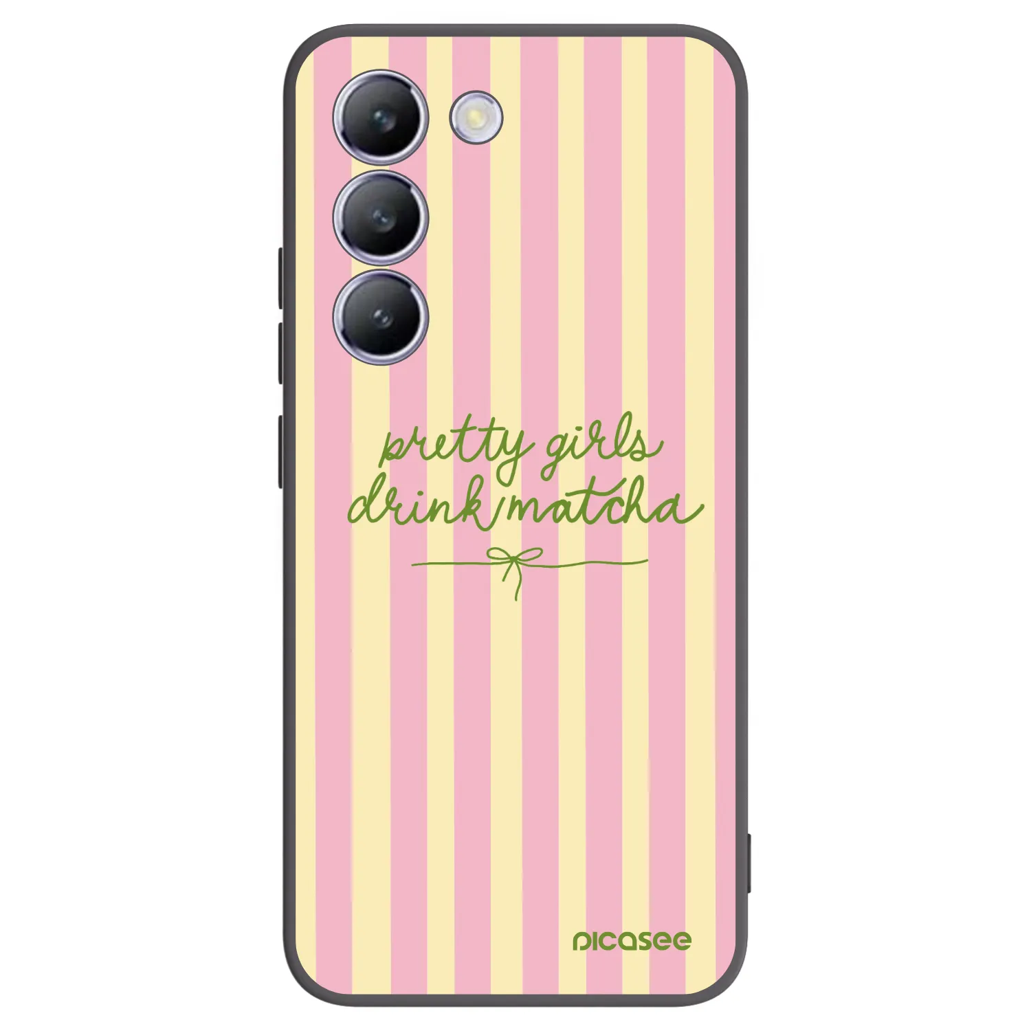 Picasee silikonowe czarne etui na Vivo V40 SE 5G - Pretty matcha