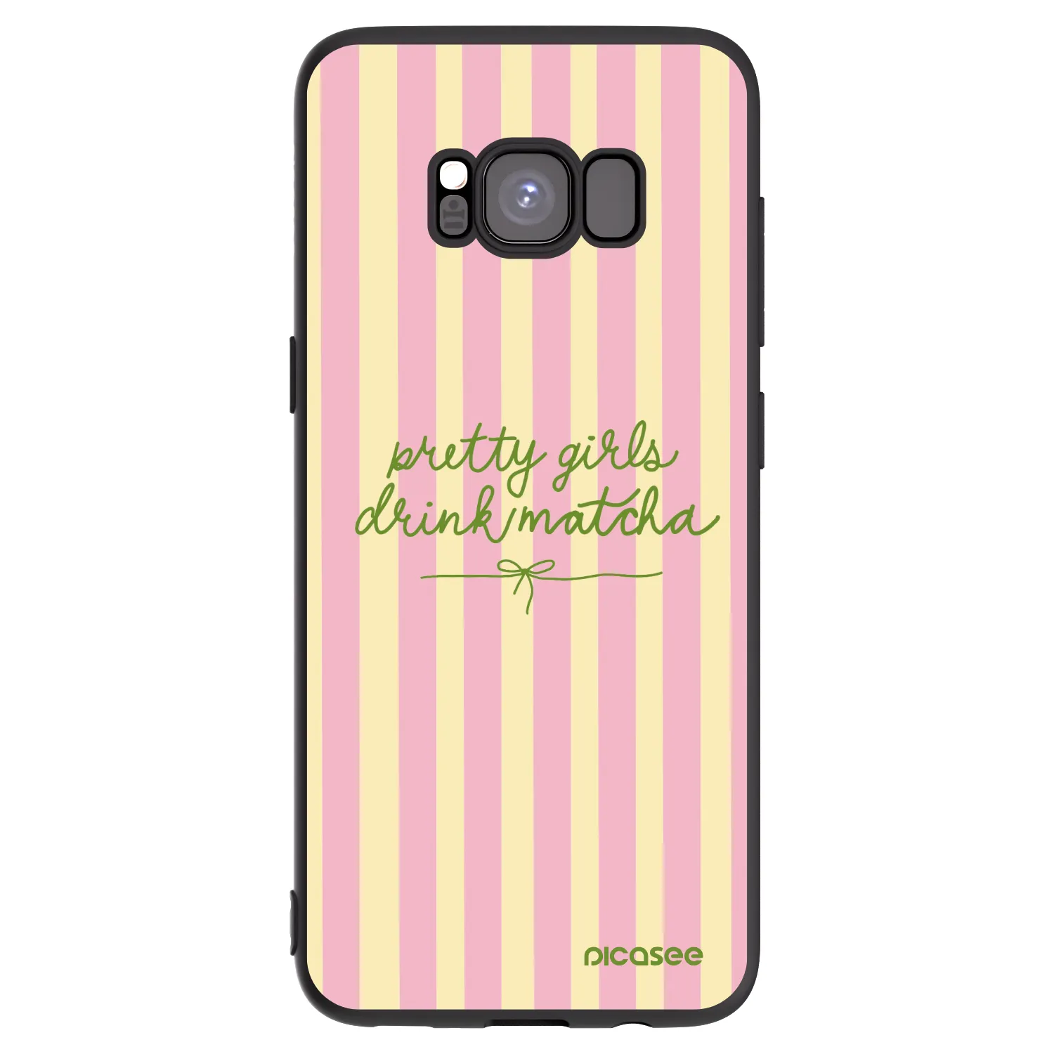 Picasee silikonowe czarne etui na Samsung Galaxy S8 G950F - Pretty matcha