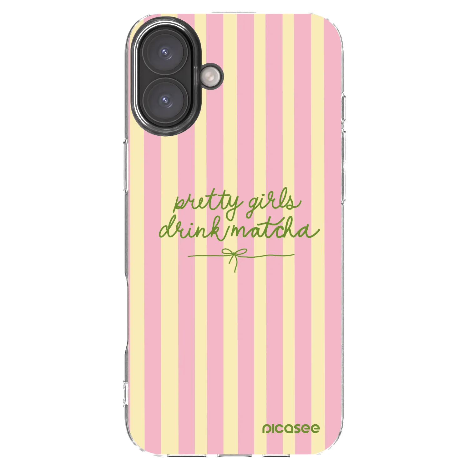 Picasee silikonowe przeźroczyste etui na Apple iPhone 16 Plus - Pretty matcha