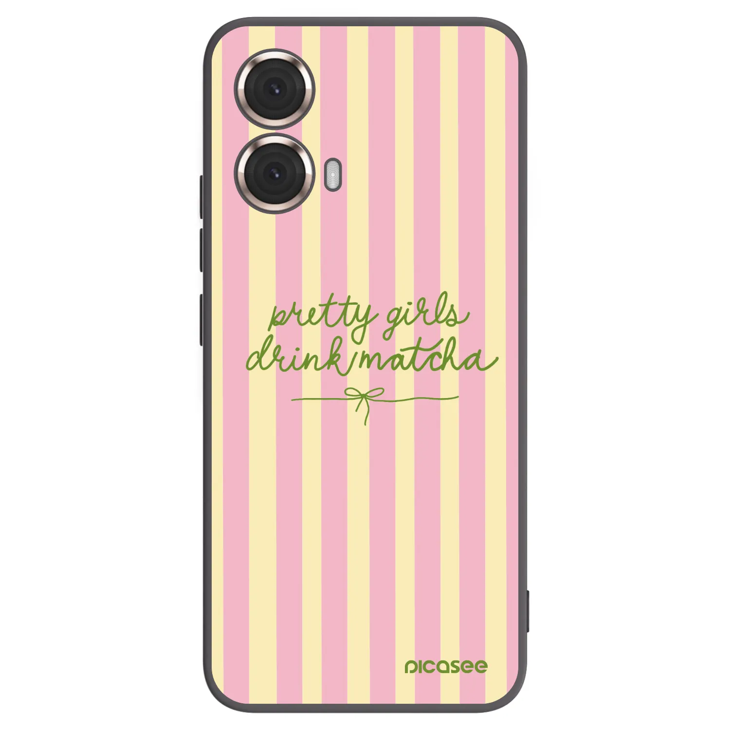 Picasee silikonowe czarne etui na Motorola Moto G85 - Pretty matcha
