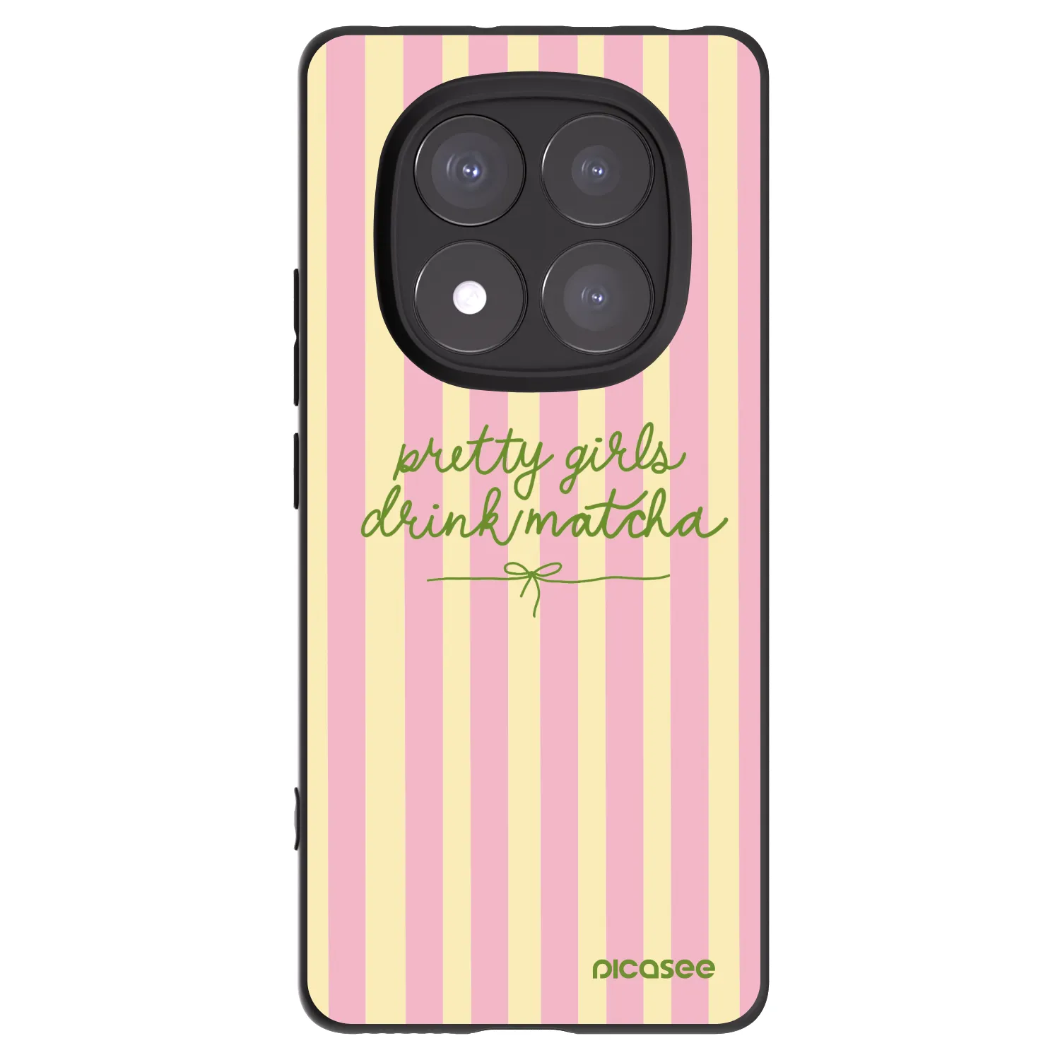 Picasee silikonowe czarne etui na Xiaomi Redmi Note 14 Pro 5G - Pretty matcha