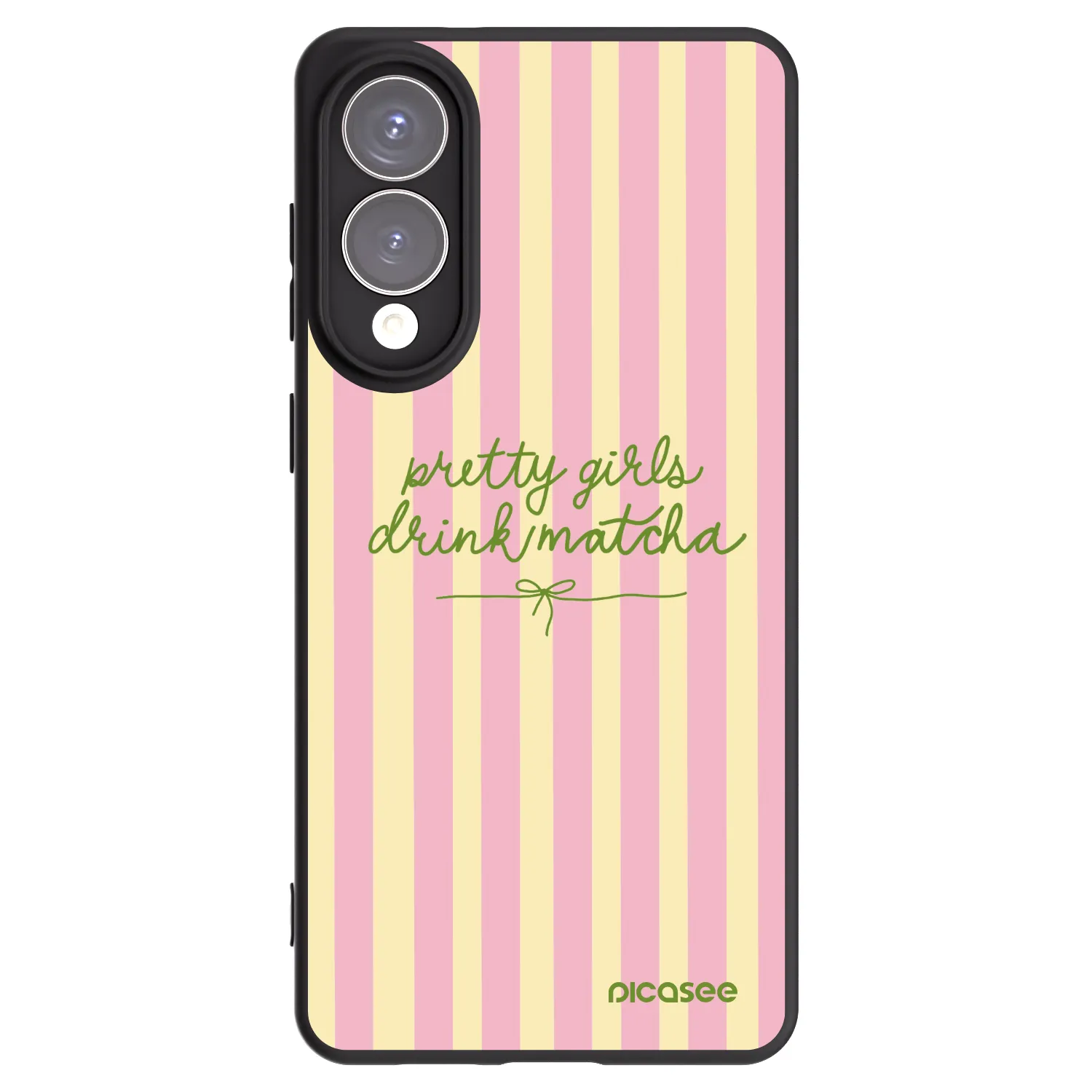 Picasee silikonowe czarne etui na Samsung Galaxy S25 Edge 5G - Pretty matcha