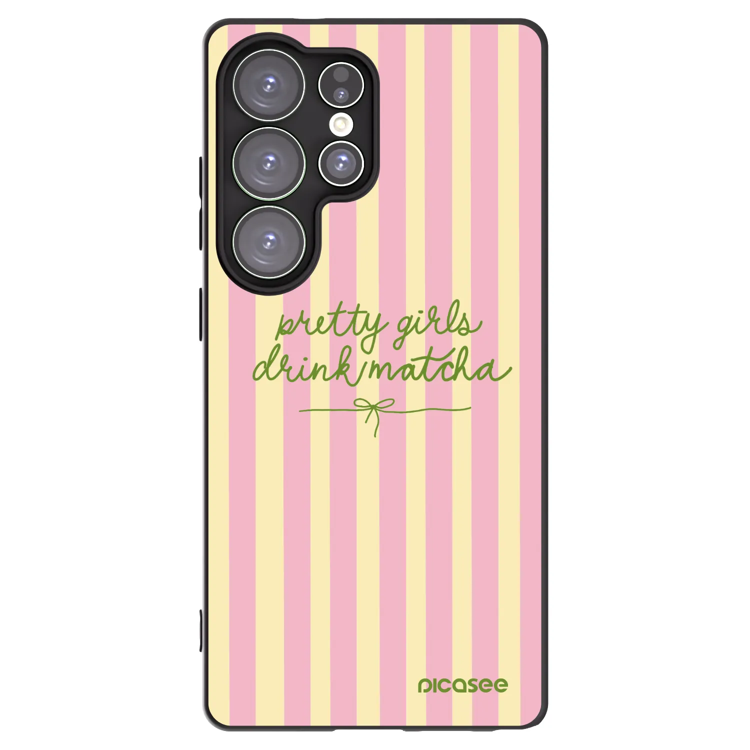 Picasee silikonowe czarne etui na Samsung Galaxy S25 Ultra 5G - Pretty matcha
