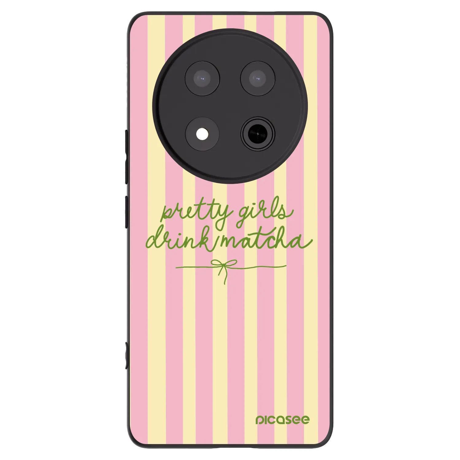 Picasee silikonowe czarne etui na Honor Magic7 Lite 5G - Pretty matcha