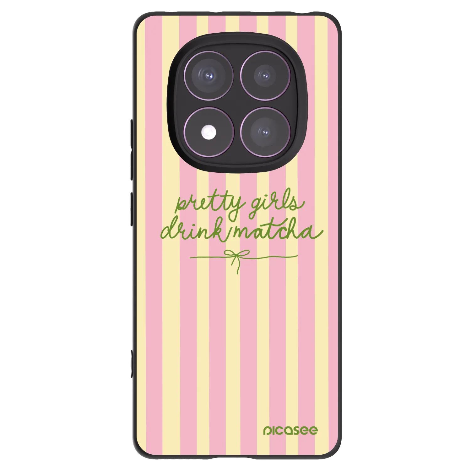 Picasee silikonowe czarne etui na Xiaomi Redmi Note 14 Pro 4G - Pretty matcha