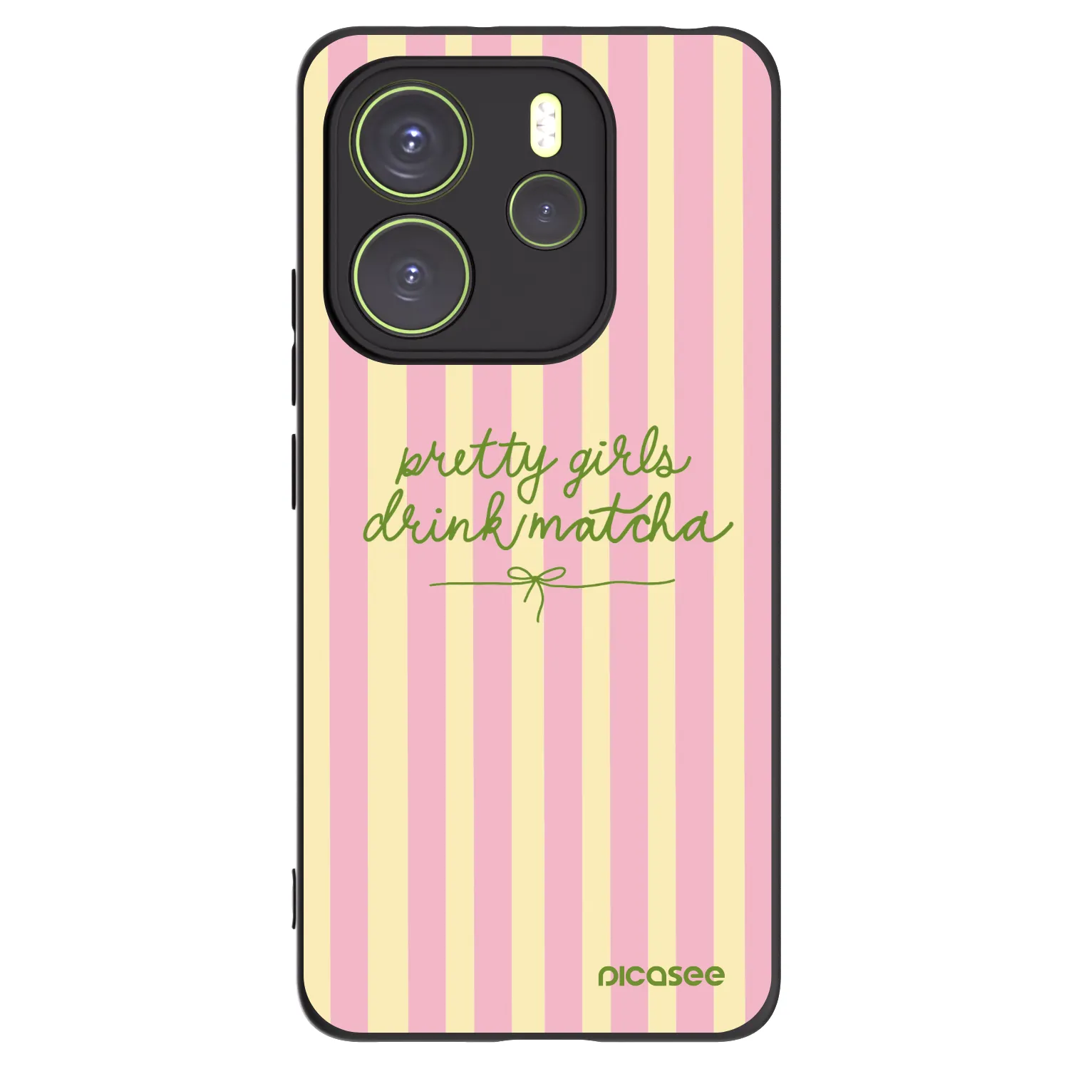 Picasee silikonowe czarne etui na Xiaomi Redmi Note 14 4G - Pretty matcha