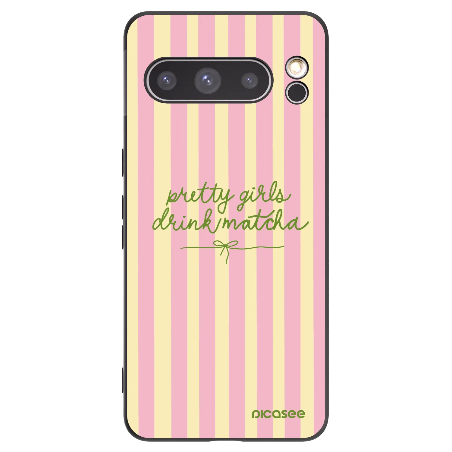 Picasee silikonowe czarne etui na Google Pixel 8 Pro - Pretty matcha