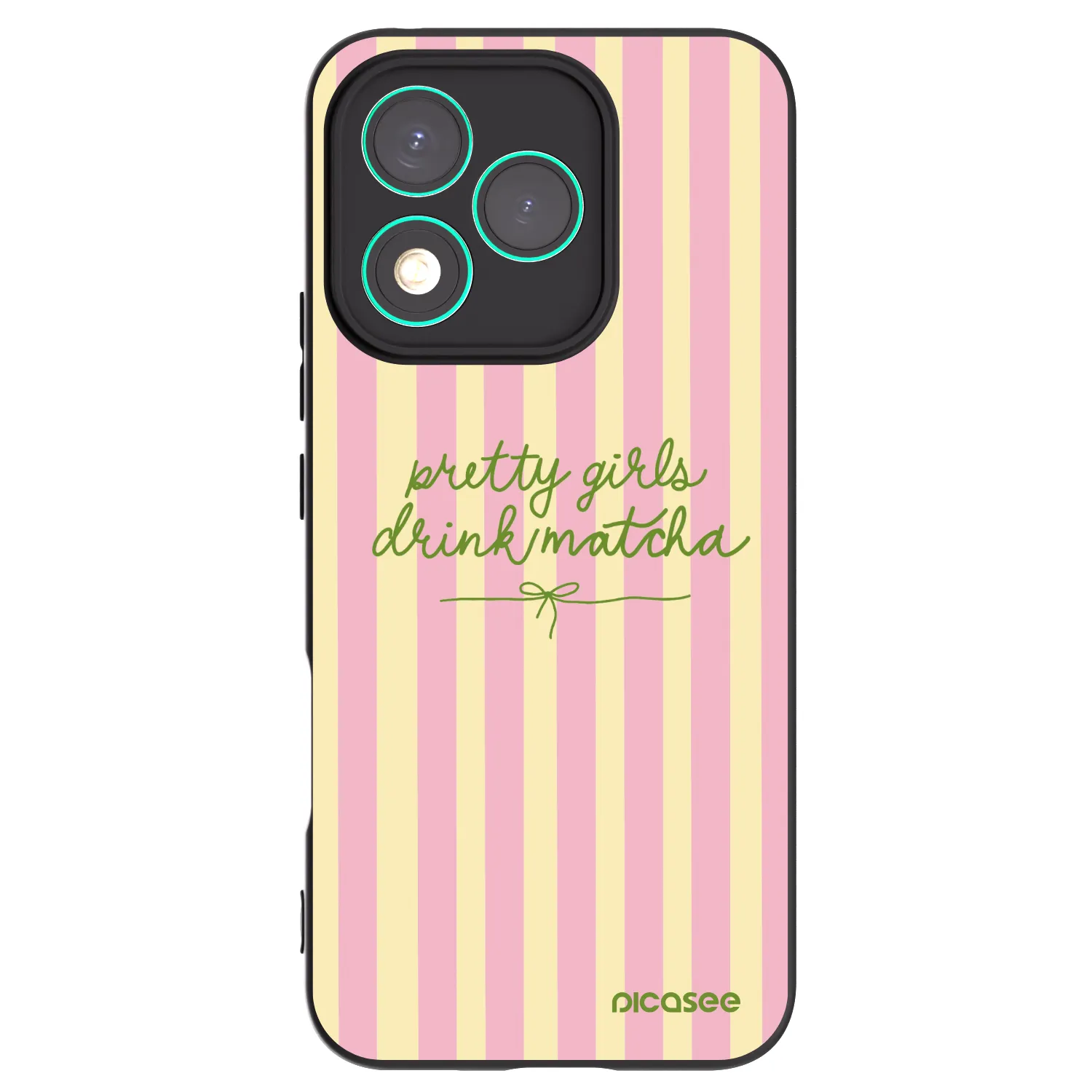 Picasee silikonowe czarne etui na Honor 400 Lite 5G - Pretty matcha