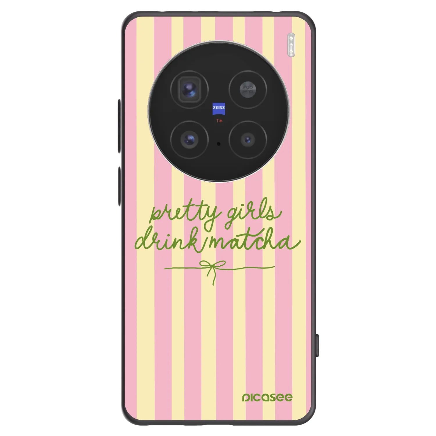 Picasee silikonowe czarne etui na Vivo X200 Pro - Pretty matcha