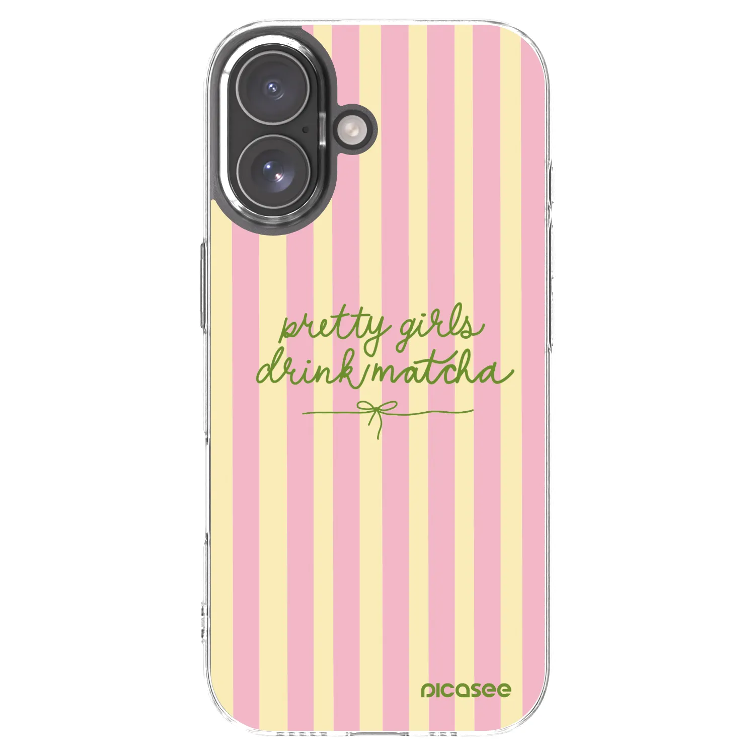 Picasee silikonowe przeźroczyste etui na Apple iPhone 17 - Pretty matcha