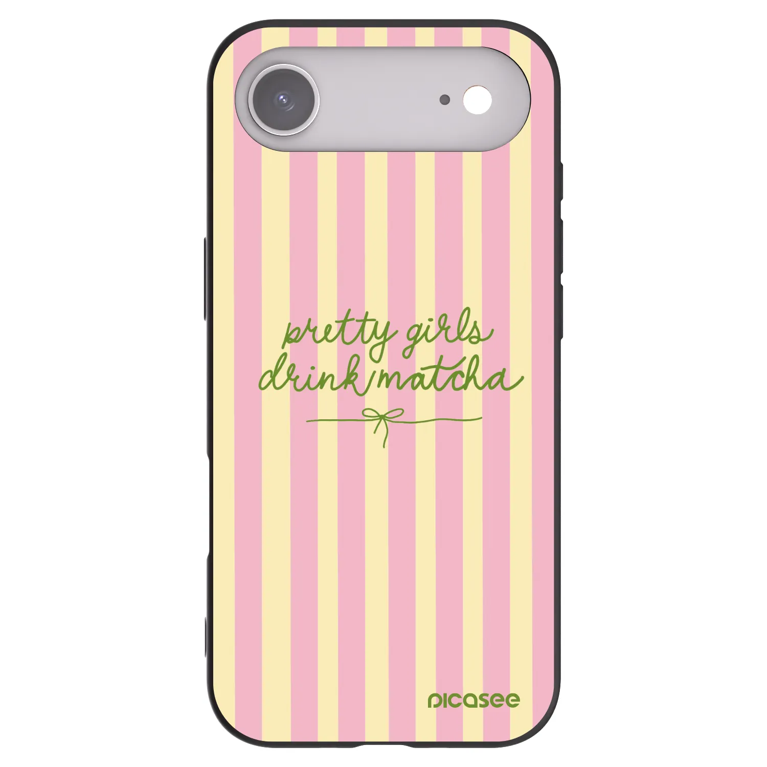 Picasee silikonowe czarne etui na Apple iPhone Air - Pretty matcha