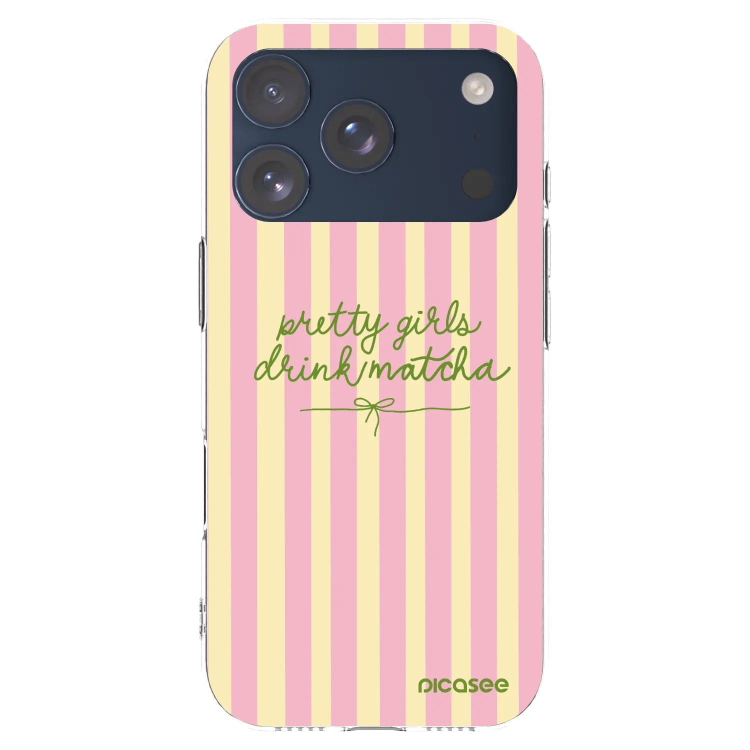 Picasee silikonowe przeźroczyste etui na Apple iPhone 17 Pro - Pretty matcha