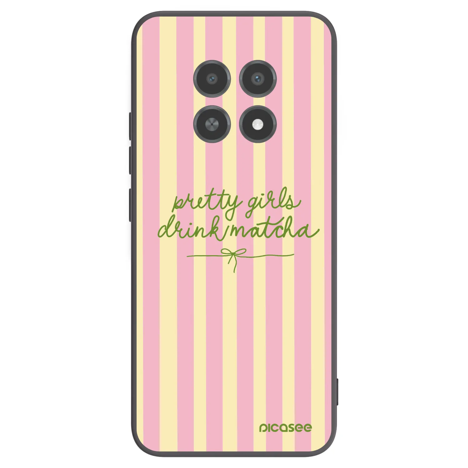 Picasee silikonowe czarne etui na Realme 12X - Pretty matcha