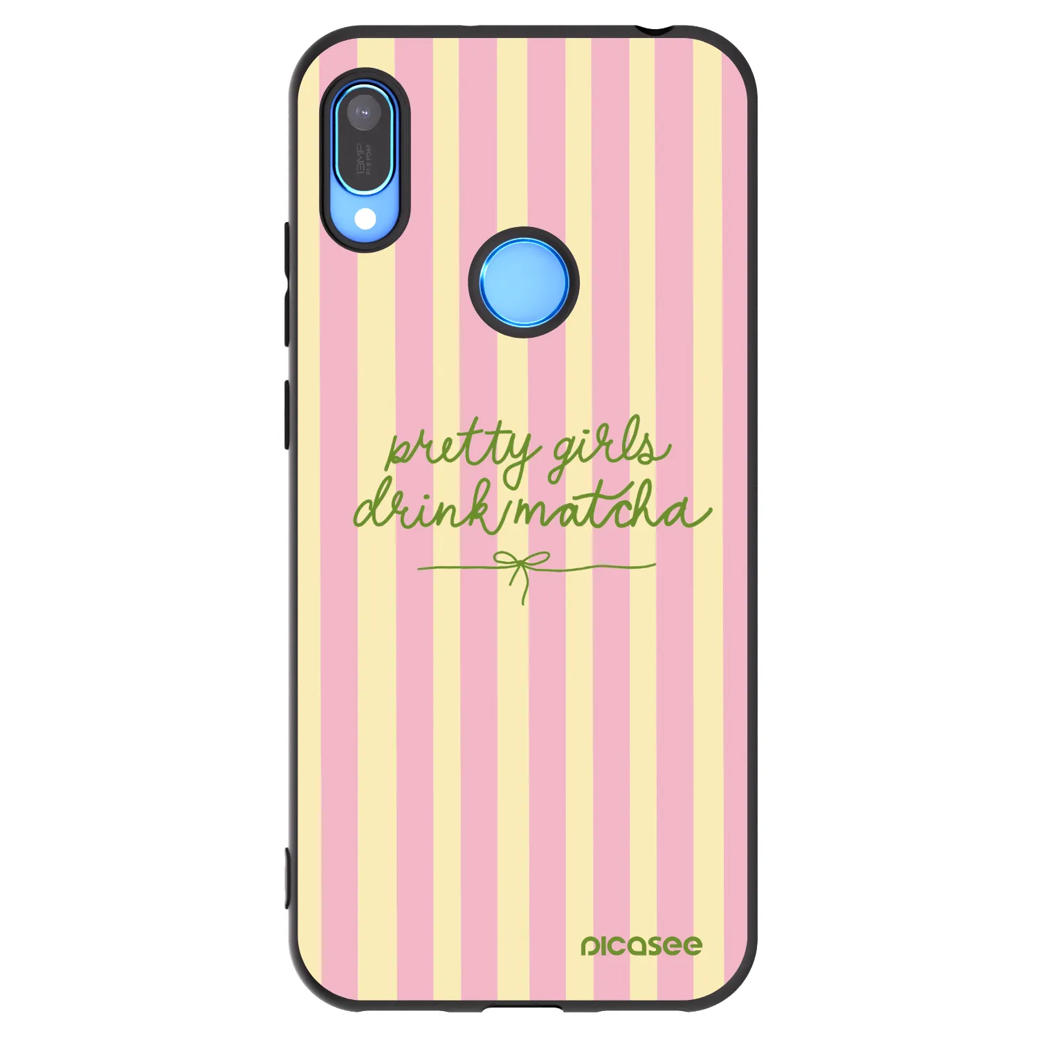 Picasee silikonowe czarne etui na Huawei Y6 2019 - Pretty matcha
