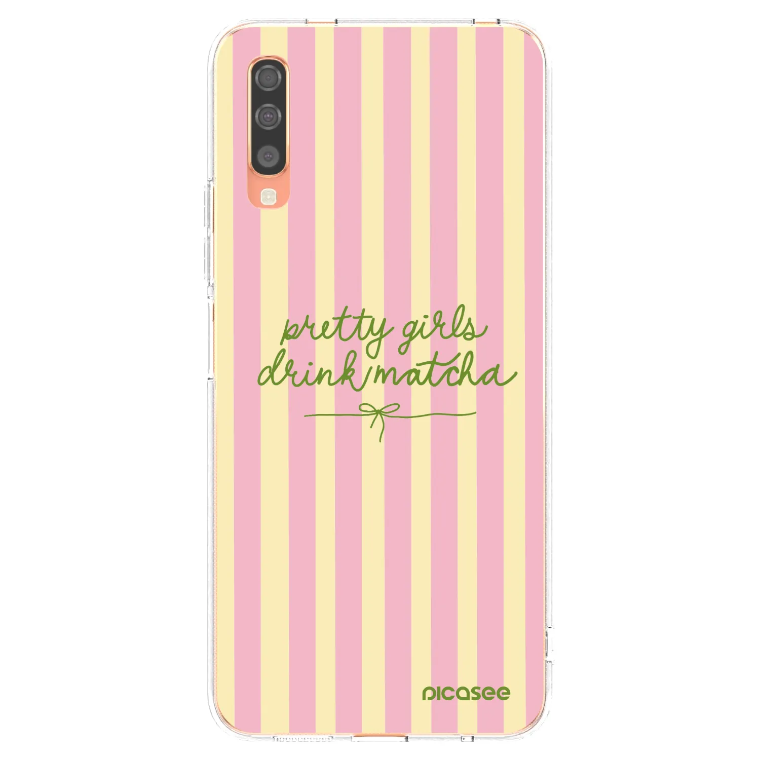 Picasee silikonowe przeźroczyste etui na Samsung Galaxy A70 A705F - Pretty matcha