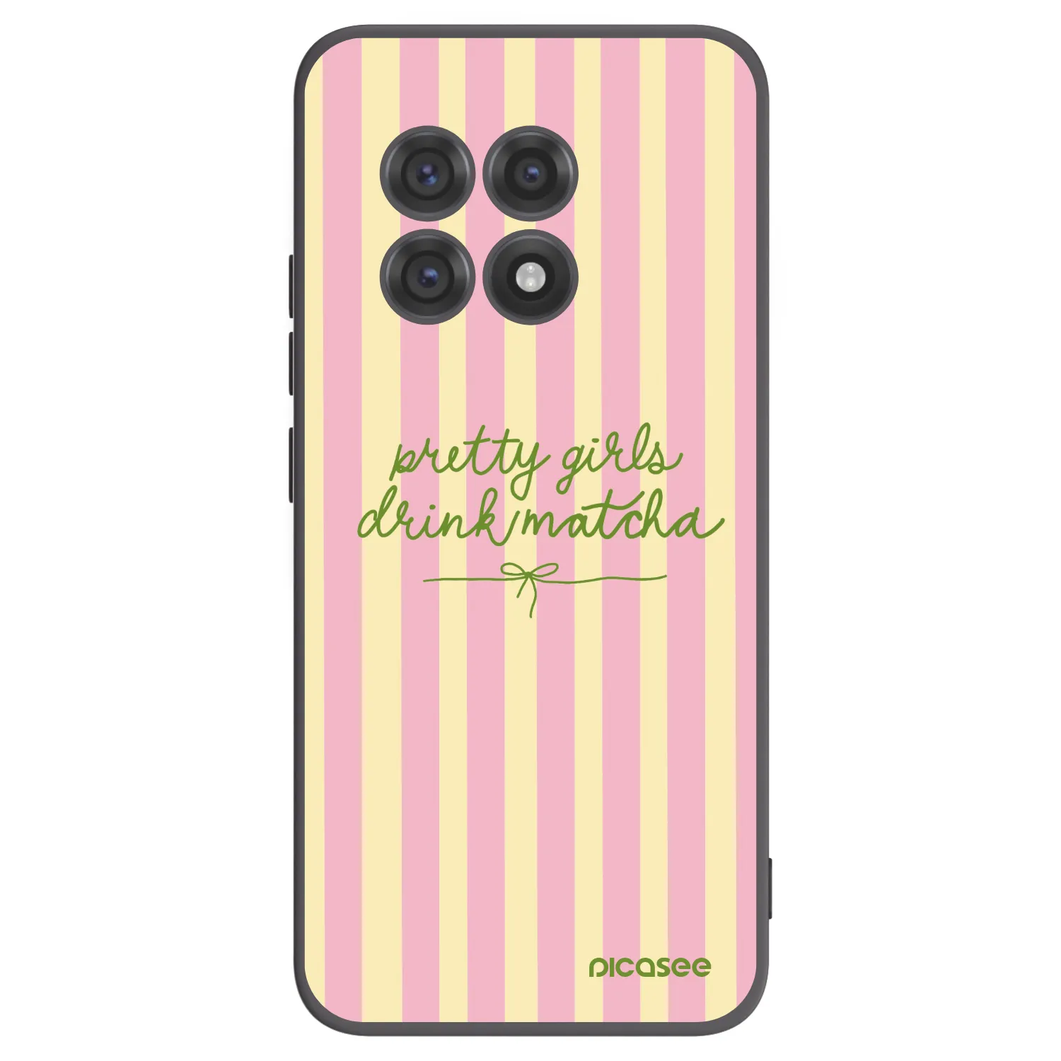 Picasee silikonowe czarne etui na OnePlus 13R 5G - Pretty matcha