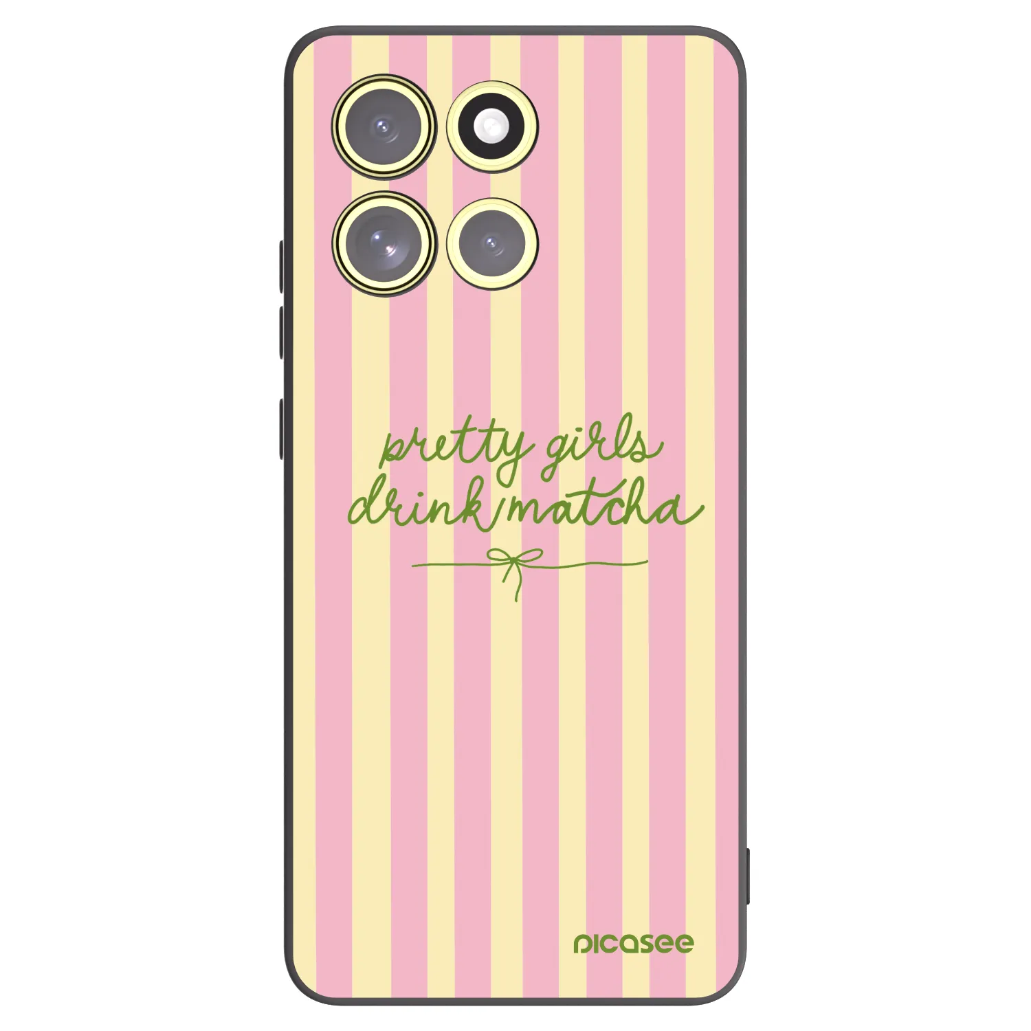 Picasee silikonowe czarne etui na Motorola Moto G86 5G - Pretty matcha