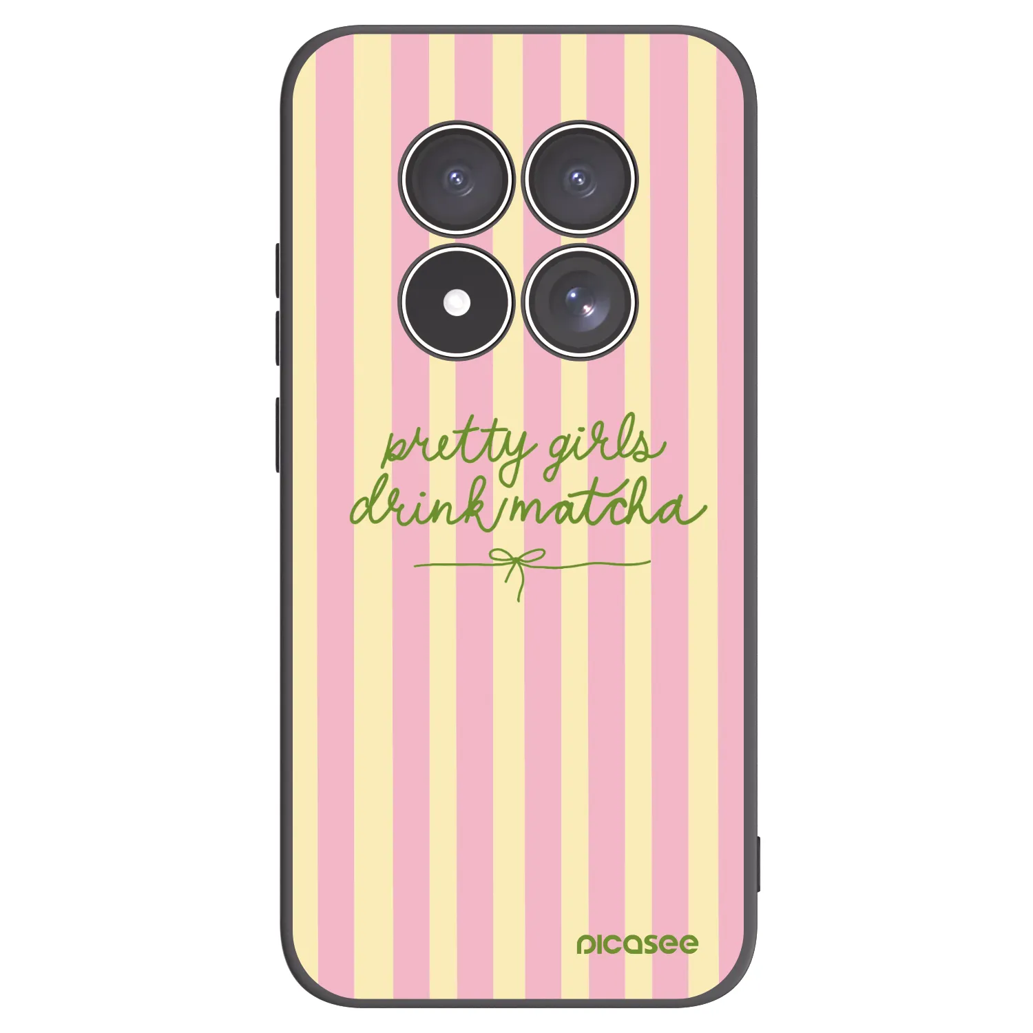 Picasee silikonowe czarne etui na Xiaomi Redmi Note 15 Pro 4G - Pretty matcha