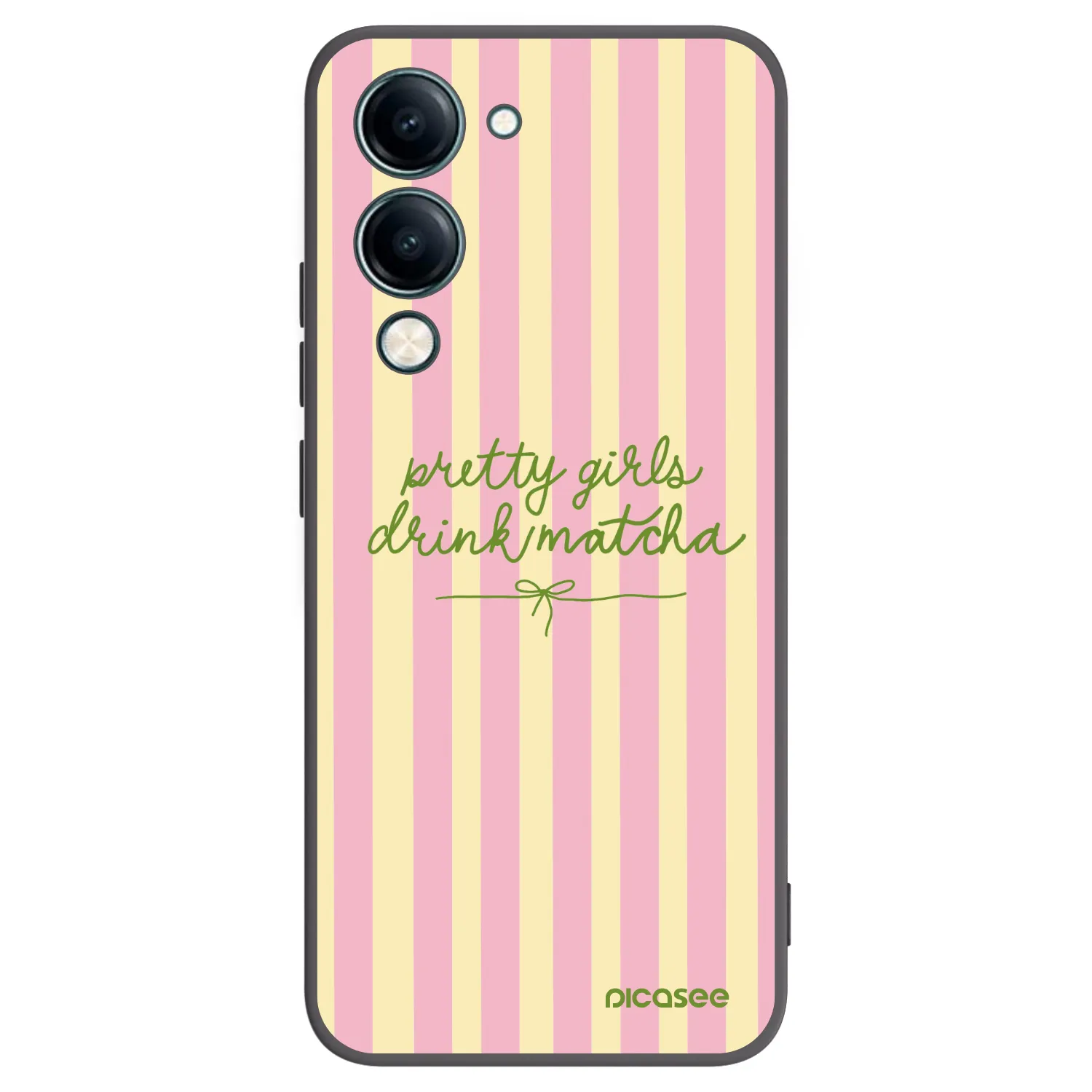 Picasee silikonowe czarne etui na Vivo Y29s 5G - Pretty matcha