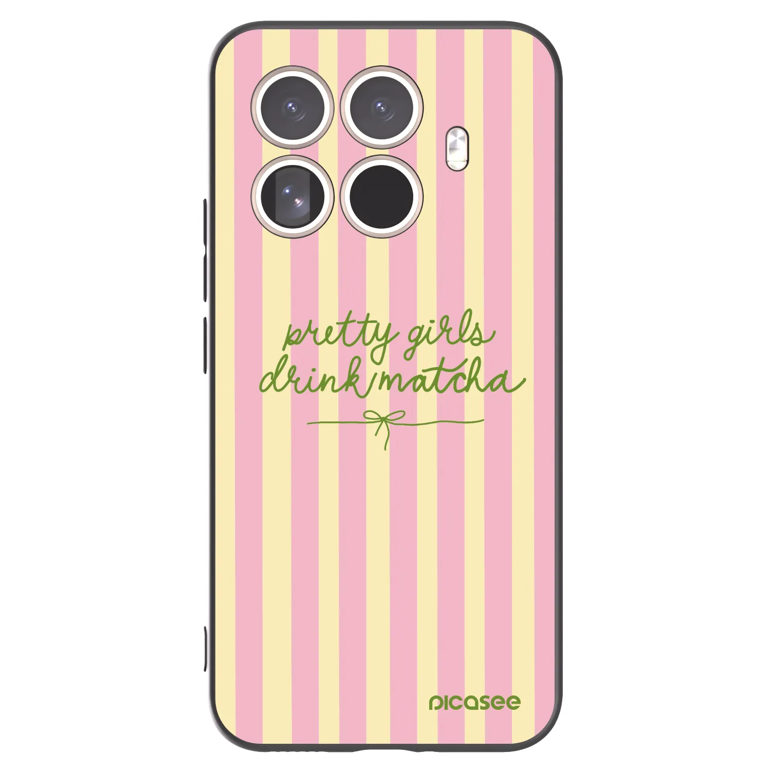 Picasee silikonowe czarne etui na Xiaomi 15T Pro - Pretty matcha