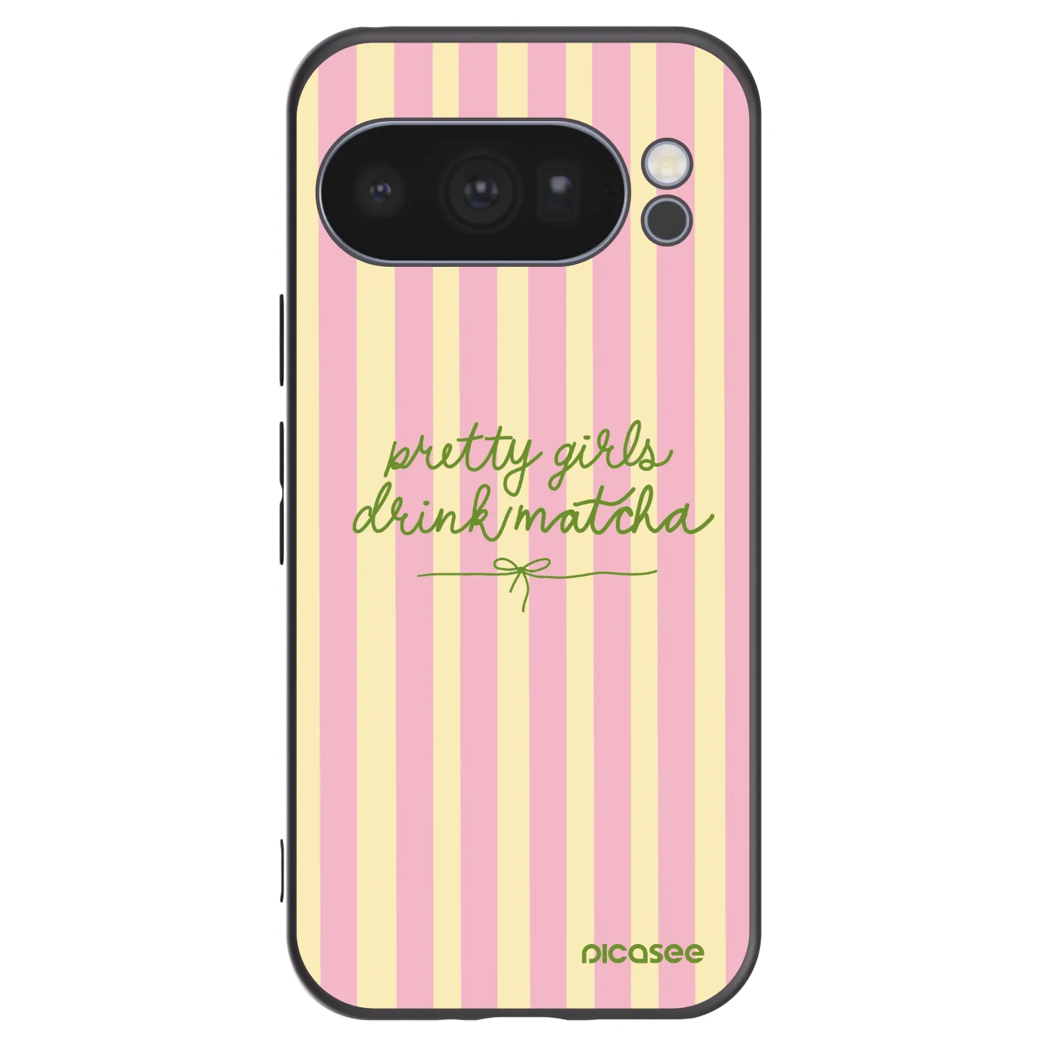 Picasee silikonowe czarne etui na Google Pixel 10 Pro - Pretty matcha