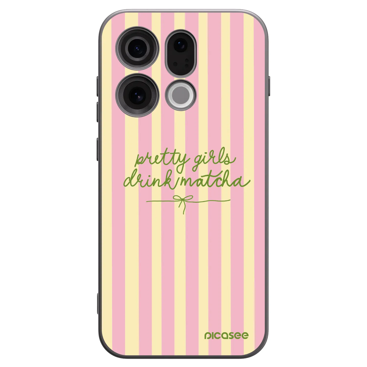Picasee silikonowe czarne etui na OPPO Find X9 - Pretty matcha
