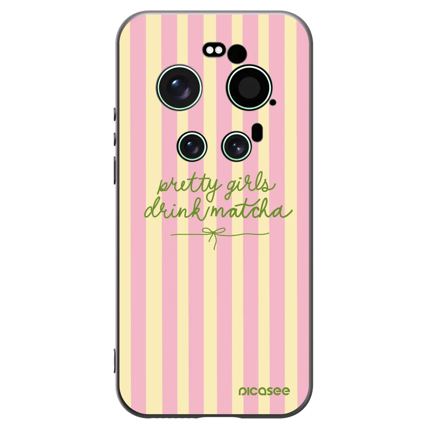 Picasee silikonowe czarne etui na Xiaomi 17 Ultra - Pretty matcha