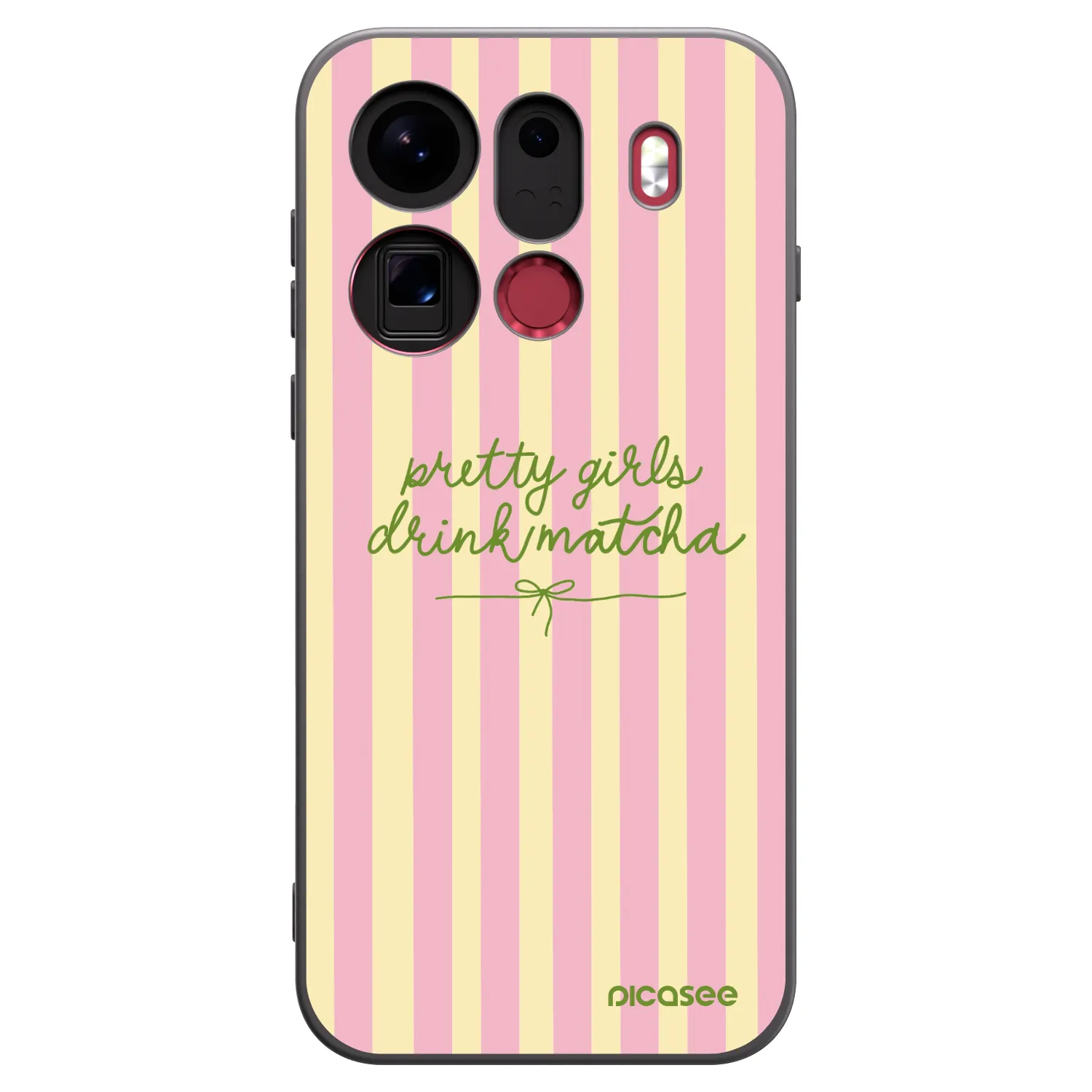Picasee silikonowe czarne etui na OPPO Find X9 Pro - Pretty matcha