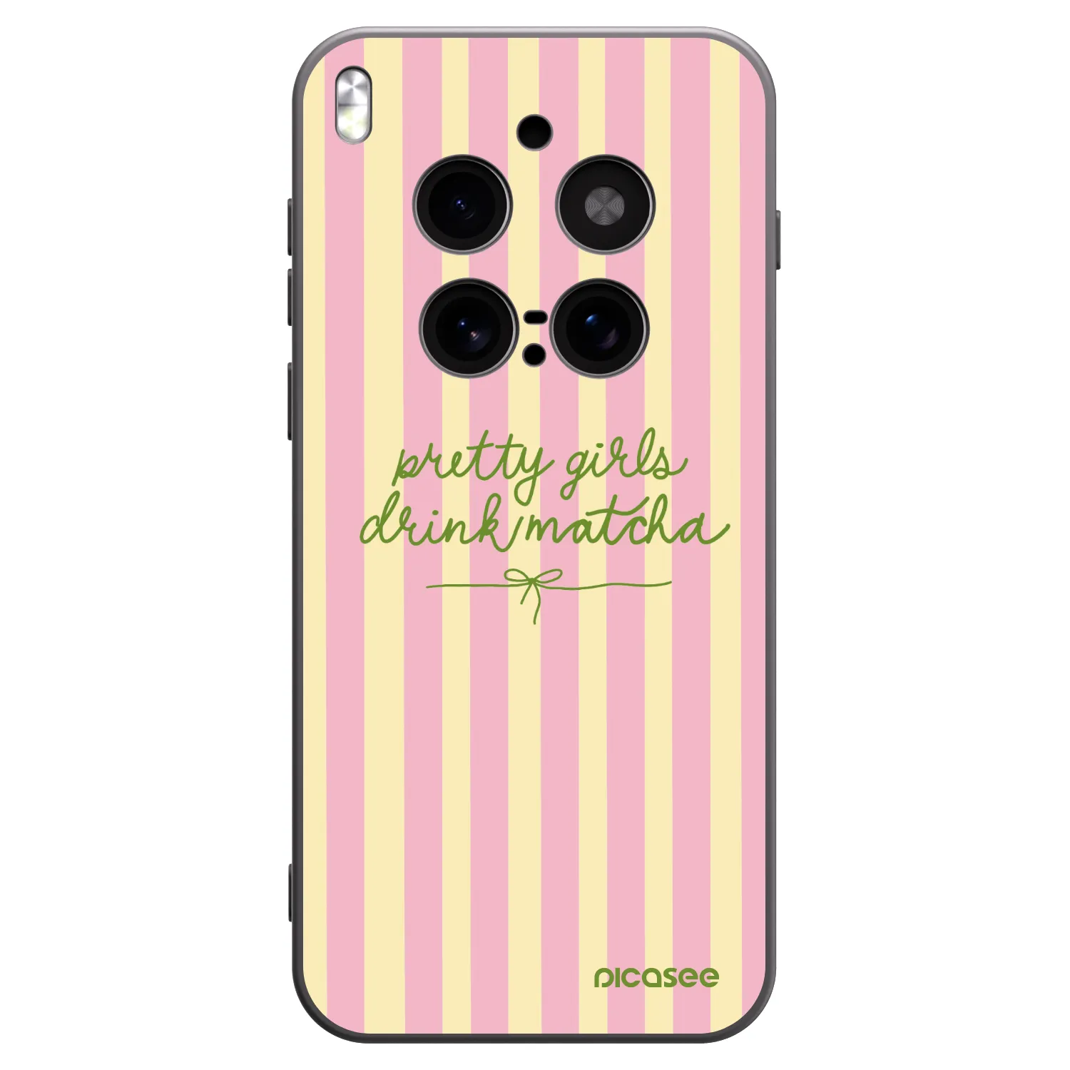 Picasee silikonowe czarne etui na Vivo X300 Pro - Pretty matcha