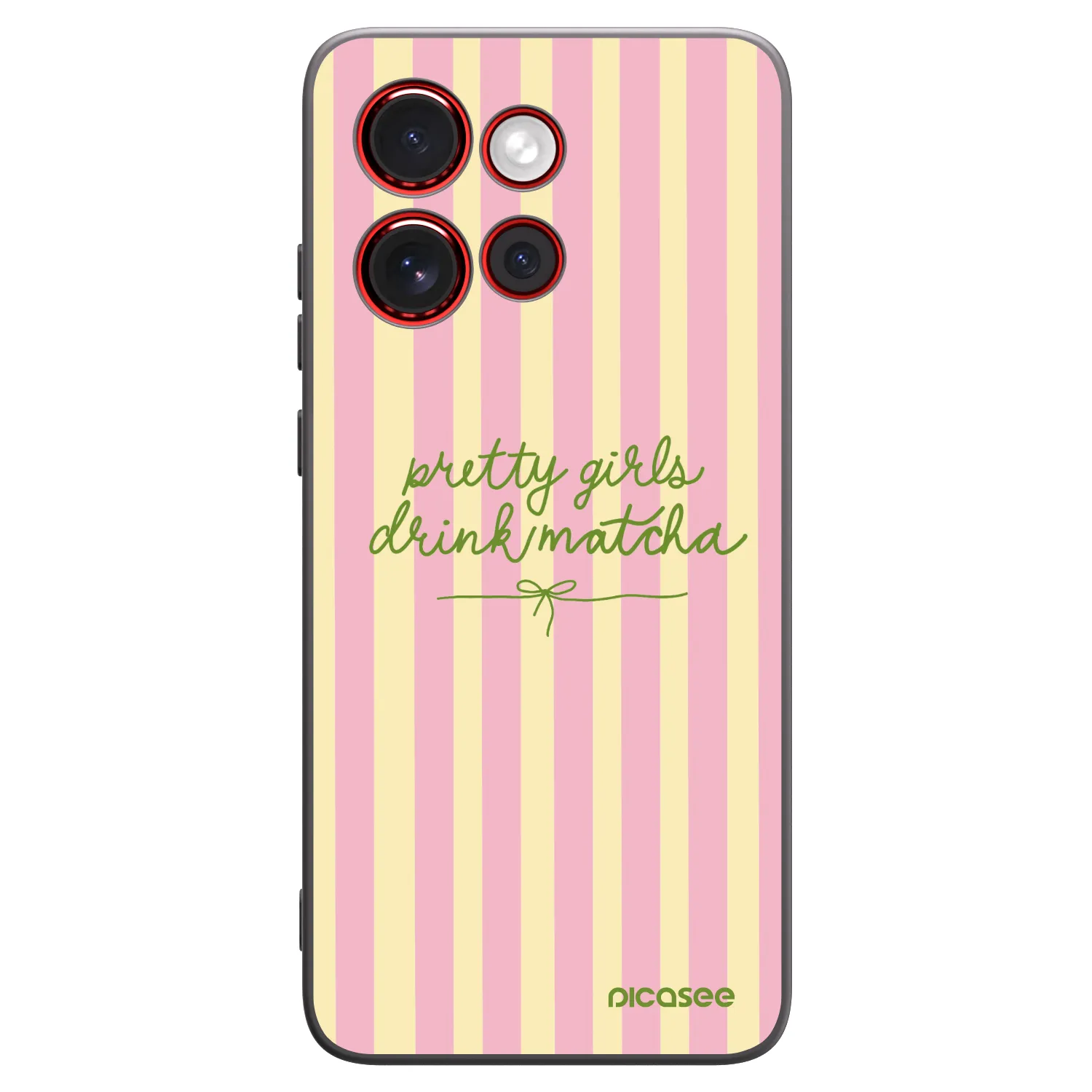 Picasee silikonowe czarne etui na Motorola Edge 60 Neo 5G - Pretty matcha